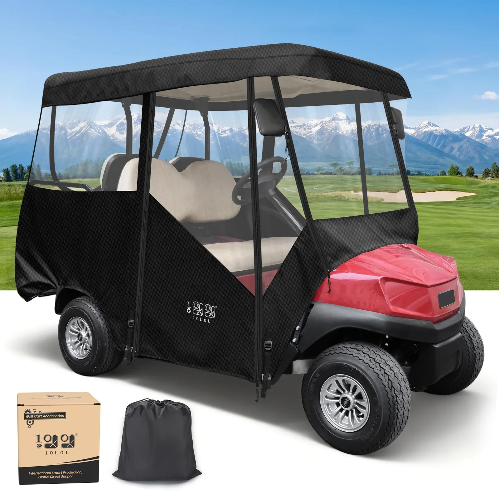 10L0L Golf Cart Enclosure for Club Car 2+2 Carts