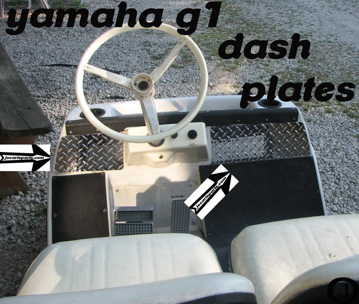 J & O Carts Parts Diamond Plate Dash Plates for Yamaha G1