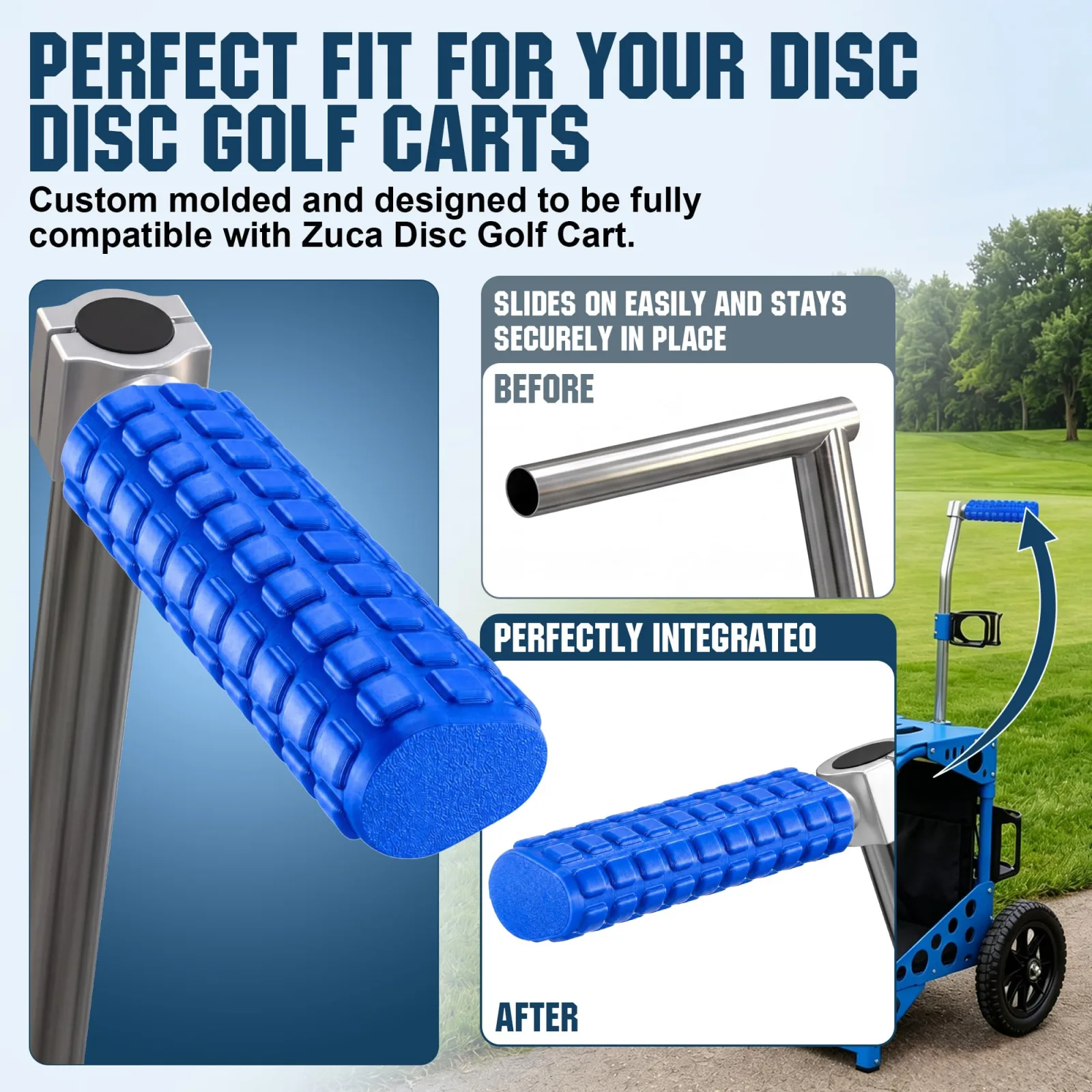Enhon Ergonomic Rubber Handle Grip for Zuca Disc Golf Cart SO-Enhon-4403 image 2