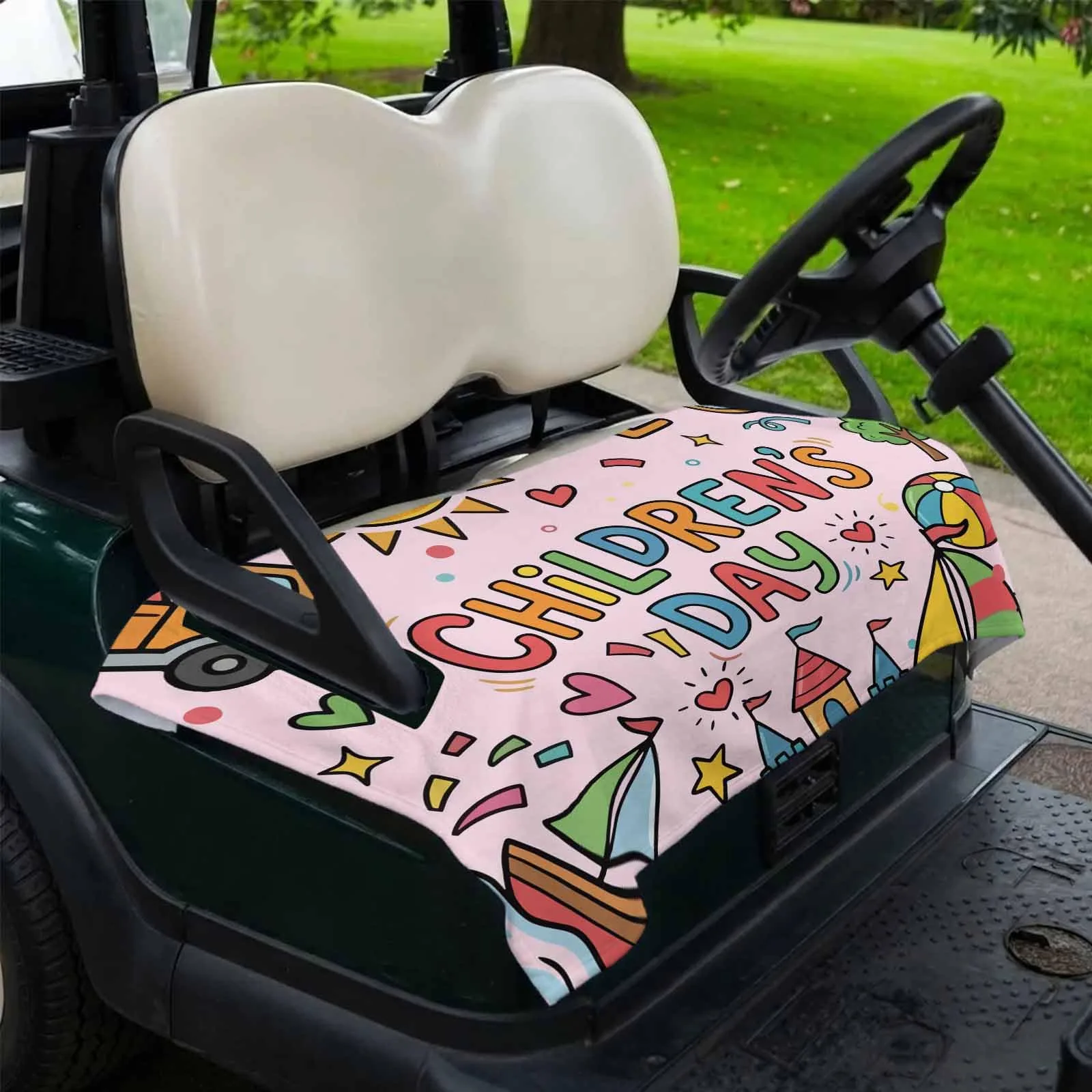 DecorLovee Pink Golf Cart Seat Cover, 51 x 31 Inch image 2