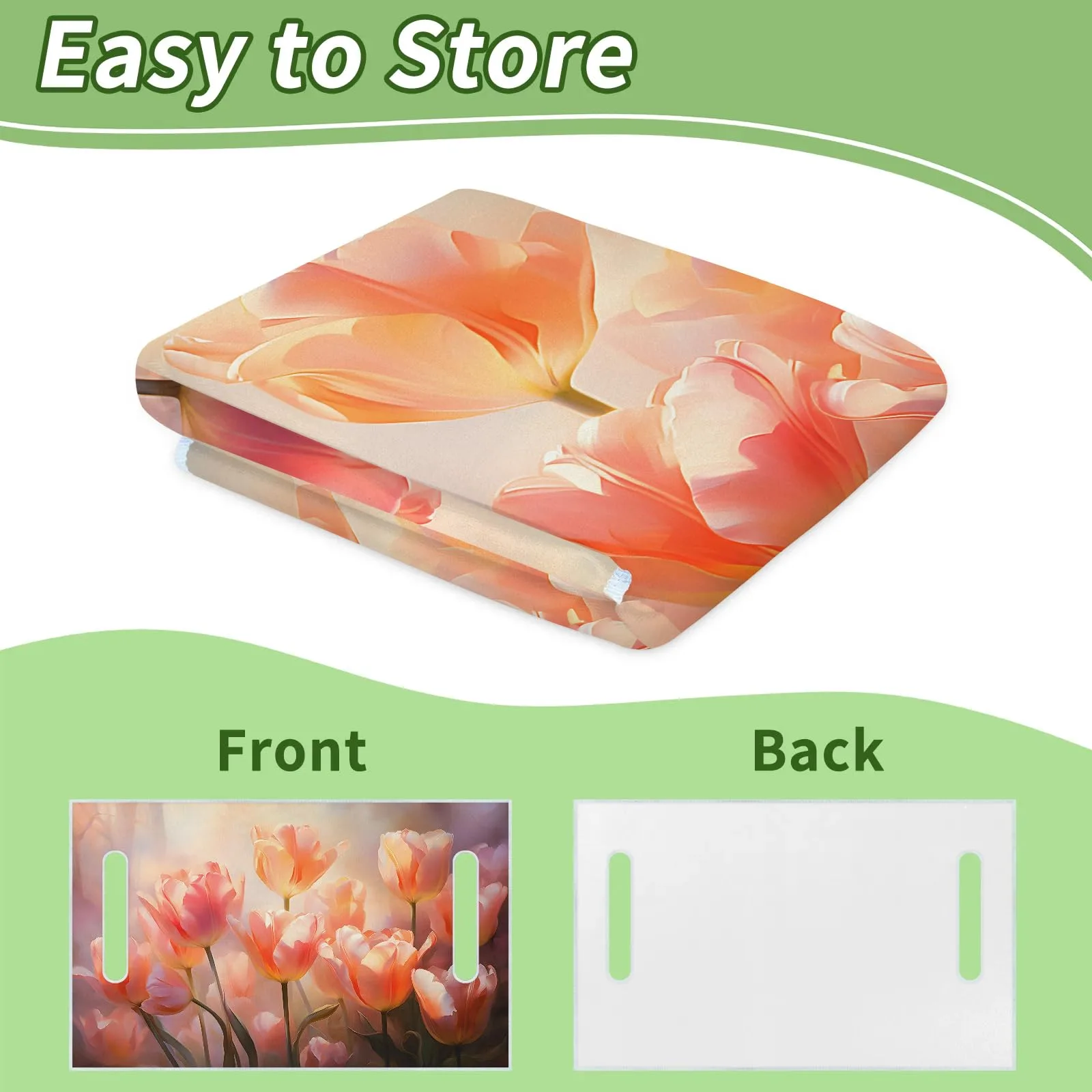 Tiveruda Tulip Flower Golf Cart Seat Cover, 51 x 31 in image 4