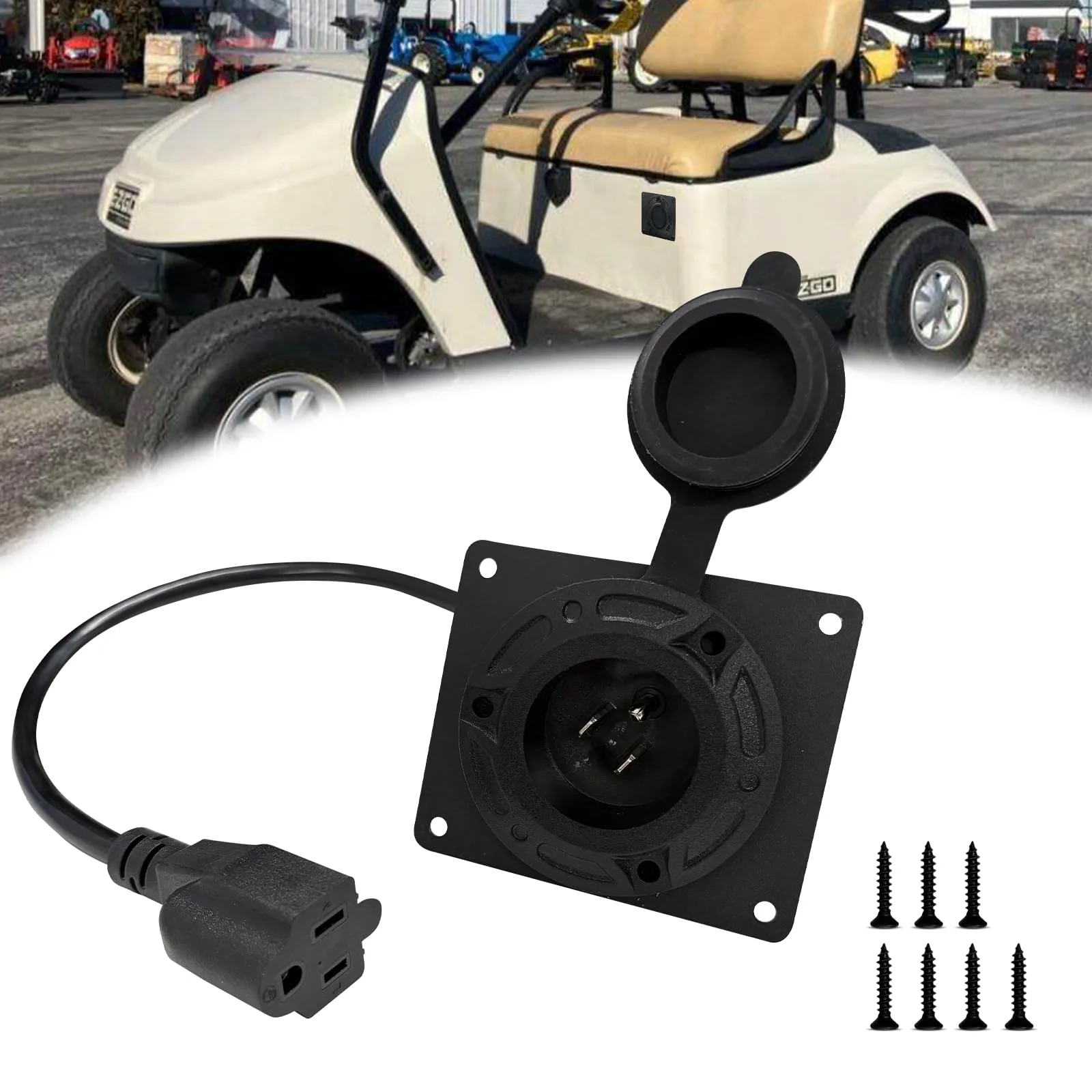 XINSTCO Charger Port Adapter for E-Z-G-O TXT36