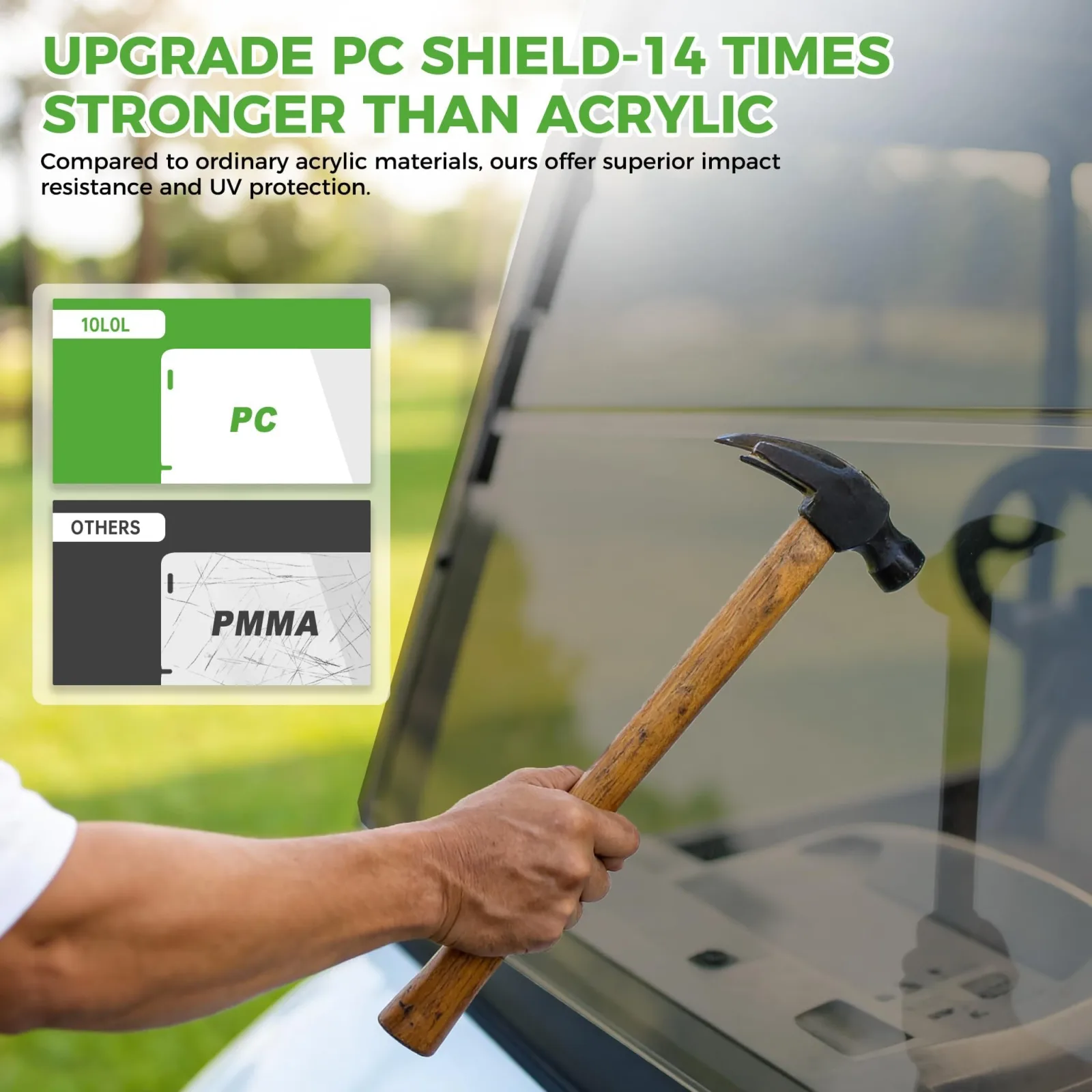 10L0L Foldable Windshield for Yamaha Drive 2, 2017+ image 4