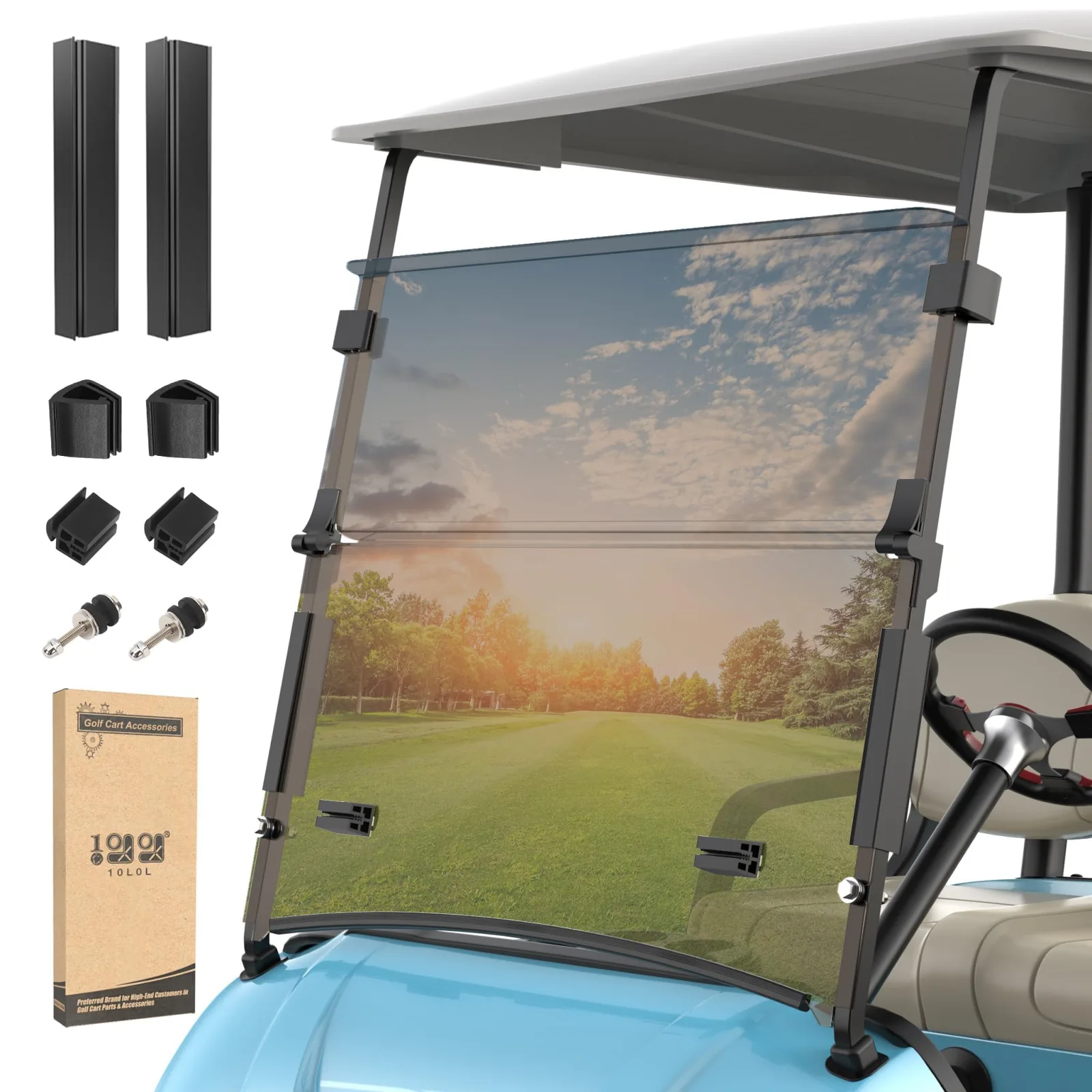 10L0L Foldable Windshield for Yamaha Drive 2, 2017+