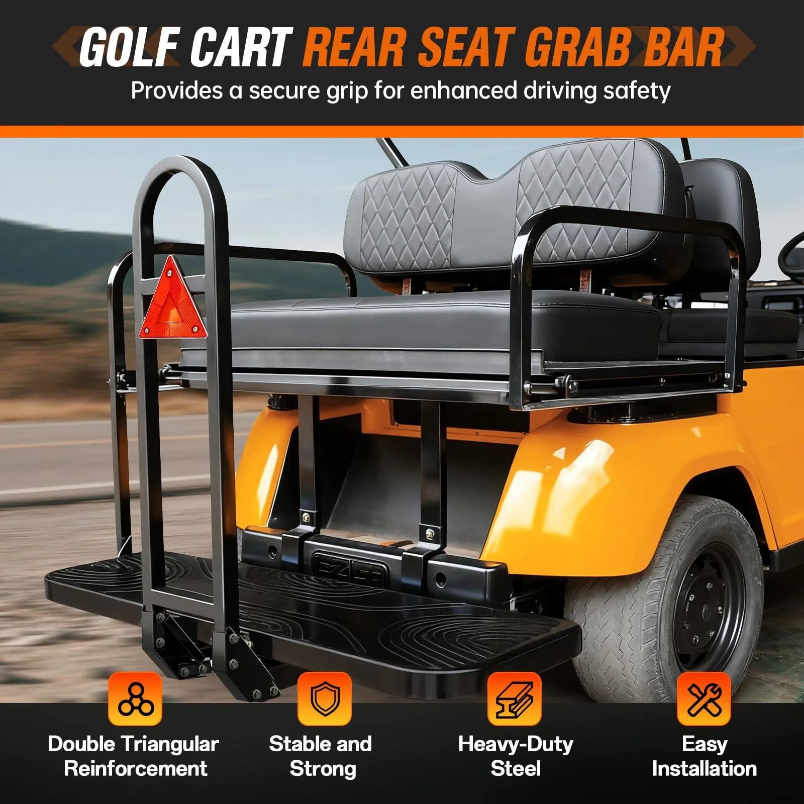 GODCTSUP Golf Cart Rear Seat Grab Bar G9- TYHZFSG- 01 image 2