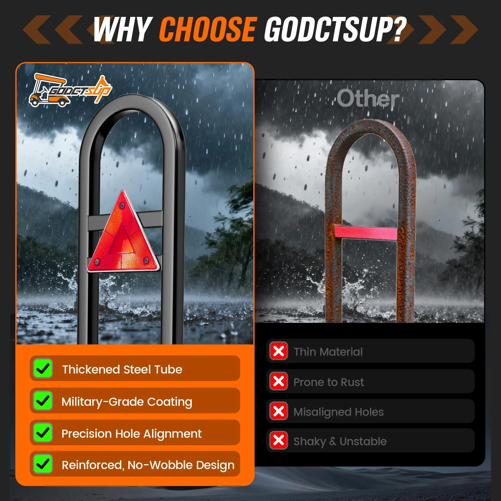 GODCTSUP Golf Cart Rear Seat Grab Bar G9- TYHZFSG- 01 image 4