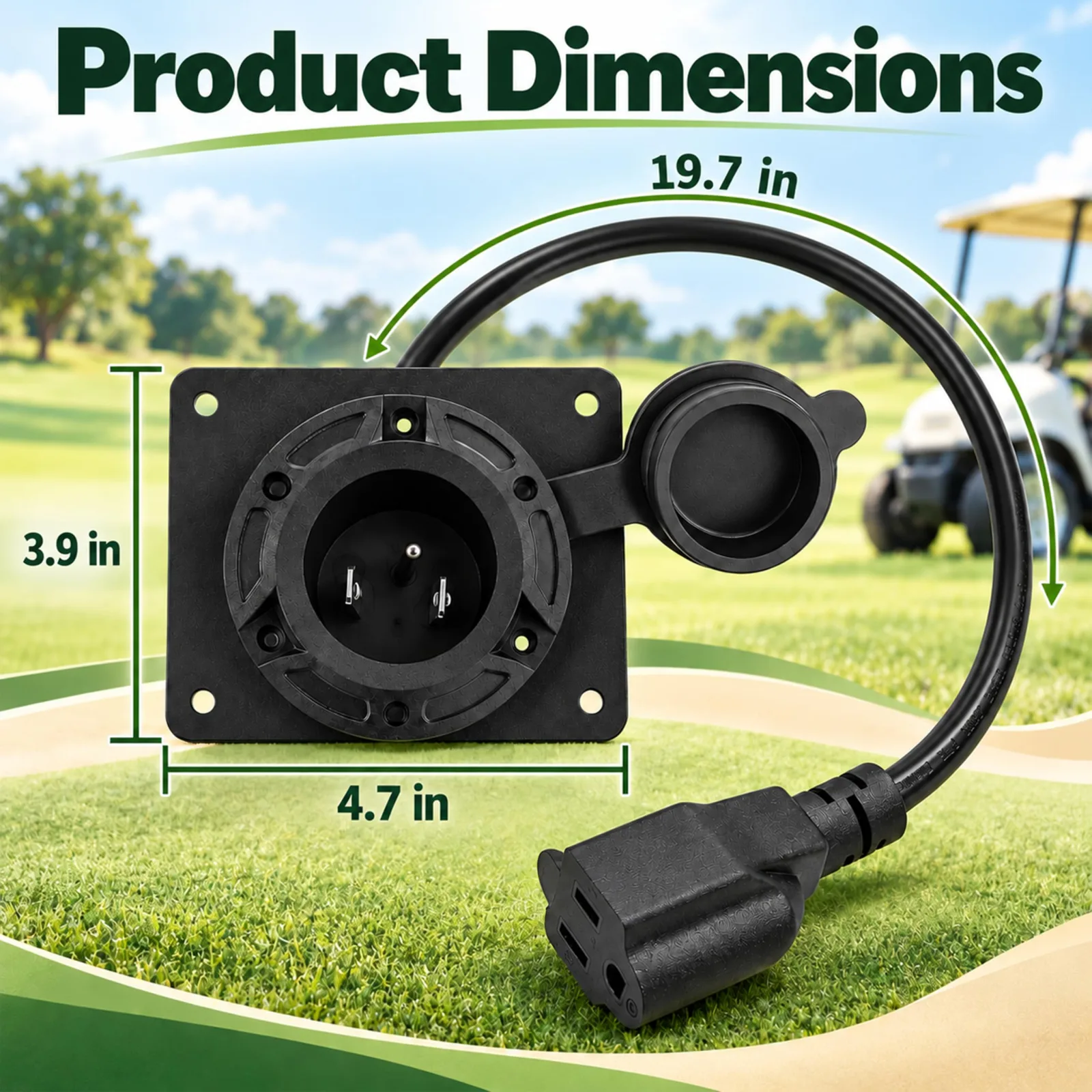 CHXWJZH 120V Charger Port Adapter for E-Z-GO TXT36 image 3