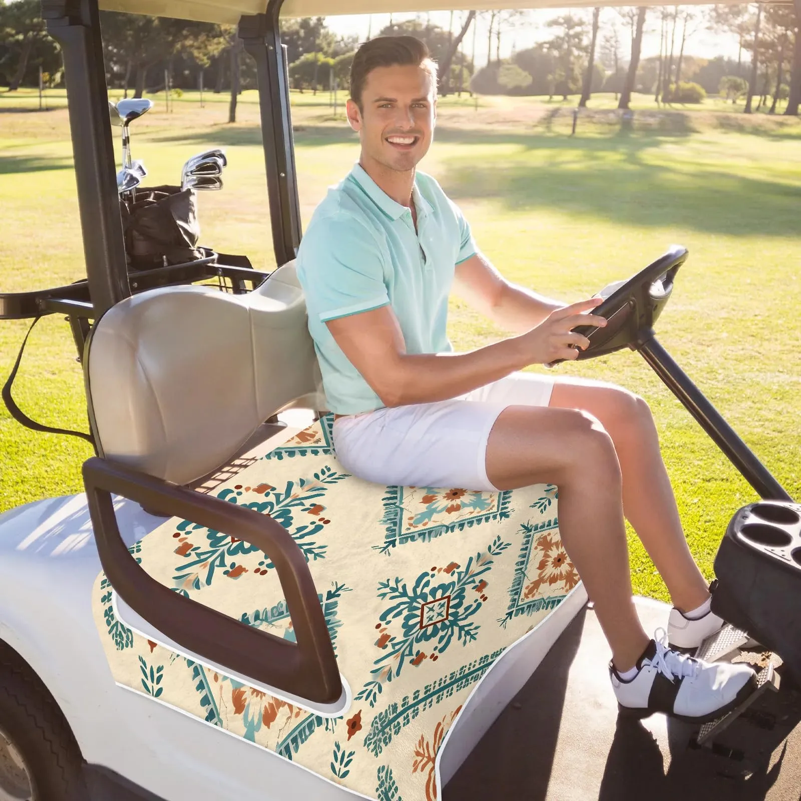 Tiveruda Golf Cart Seat Cover for Double Seats image 4
