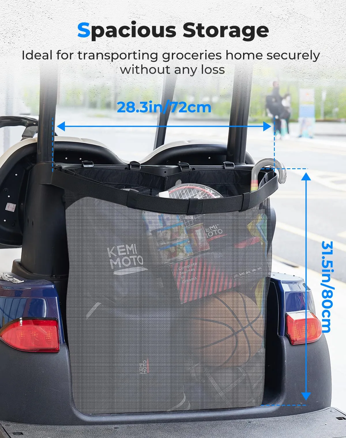 KEMIMOTO Mesh Golf Cart Shopping Storage Bag image 3