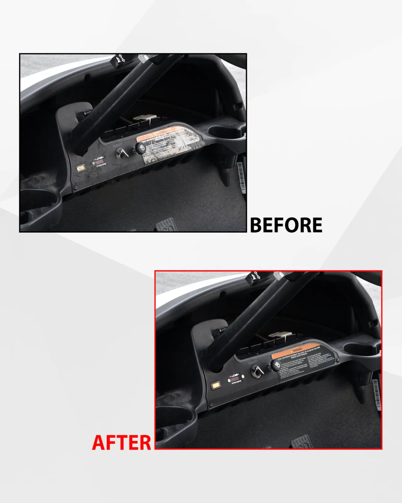 SAUTVS Dash Cover for Club Car Tempo Electric Golf Cart image 2