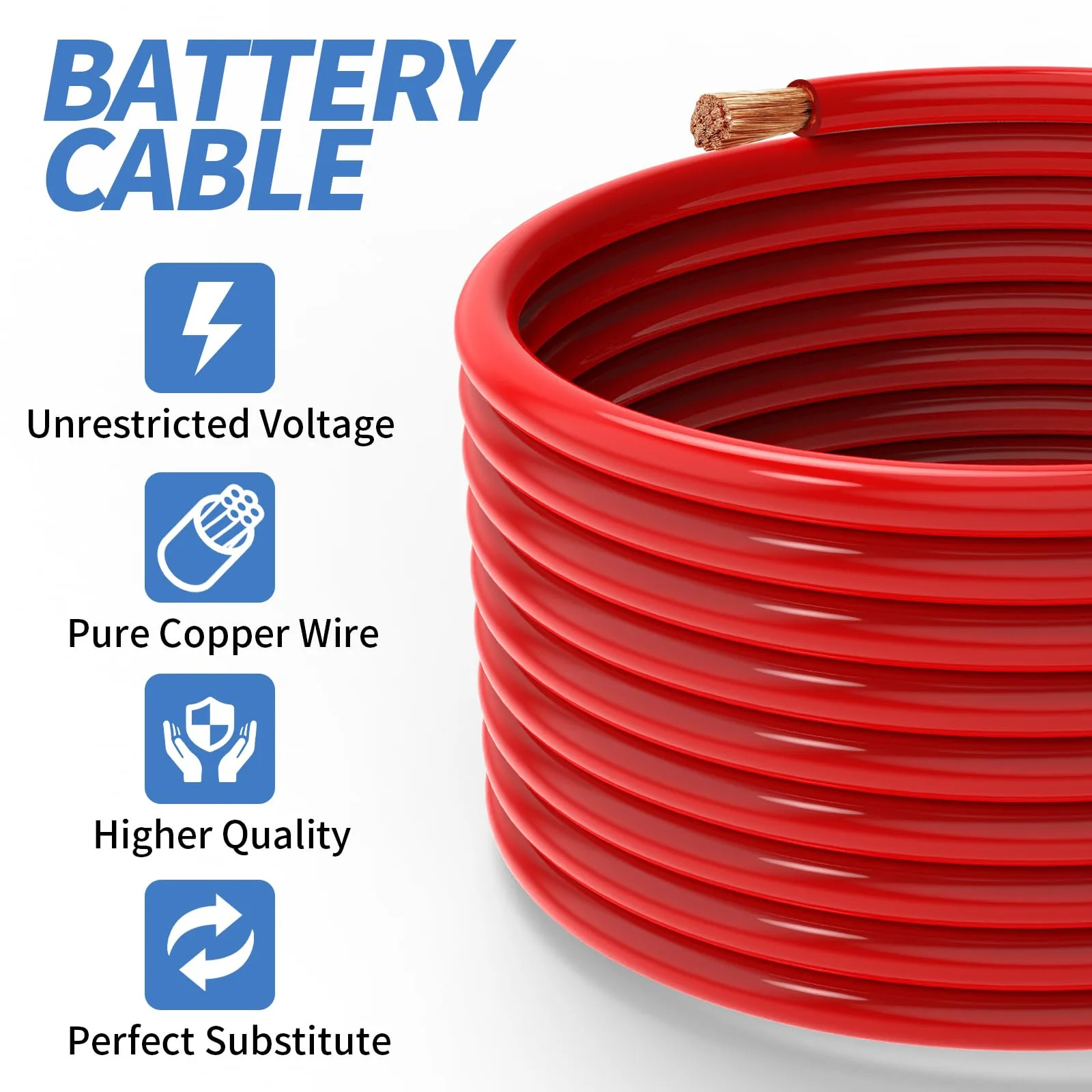 10L0L Golf Cart Battery Cable Set for Club Car and E-Z-GO image 3