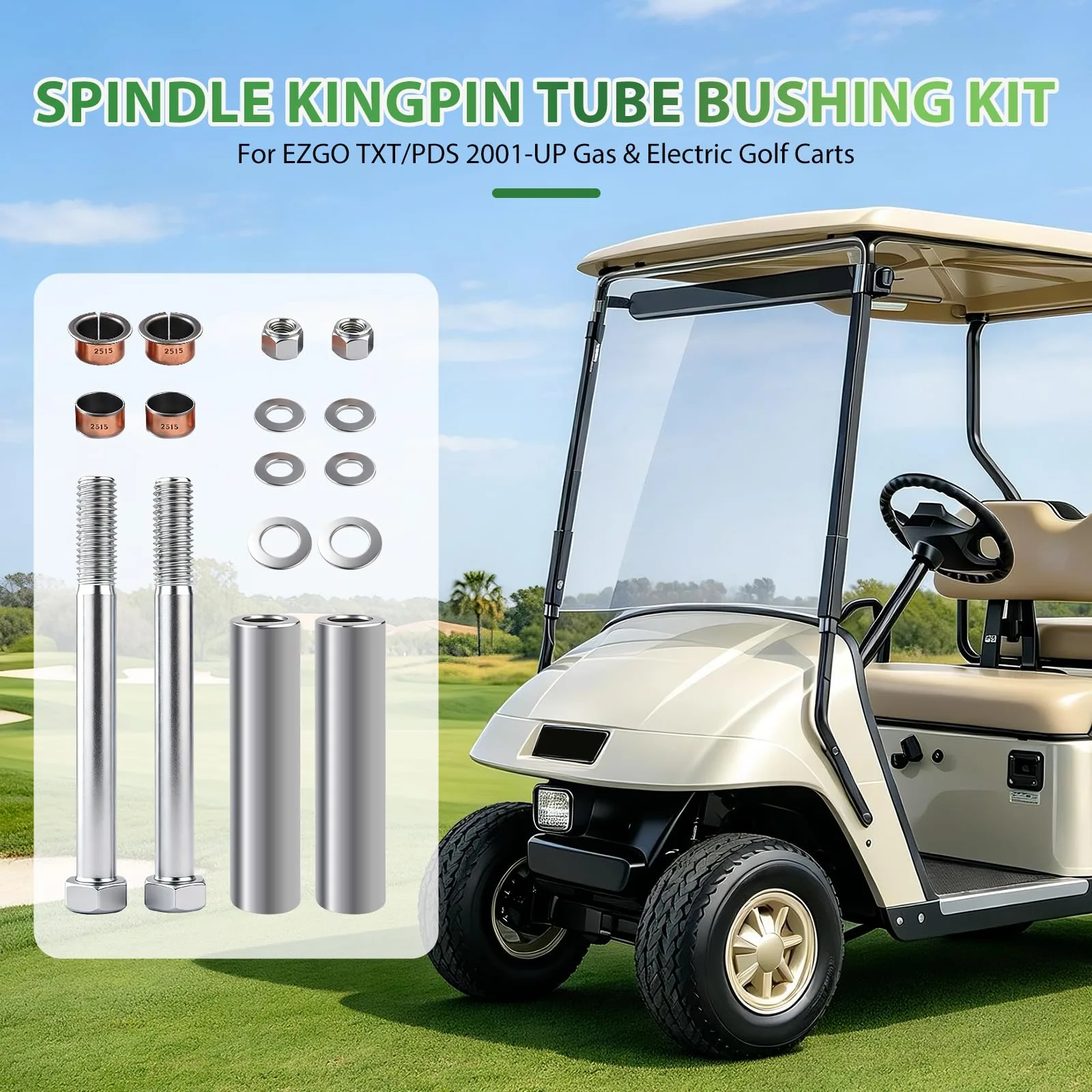 ProCartFit Spindle King Pin Bushing Kit for E-Z-GO TXT image 2