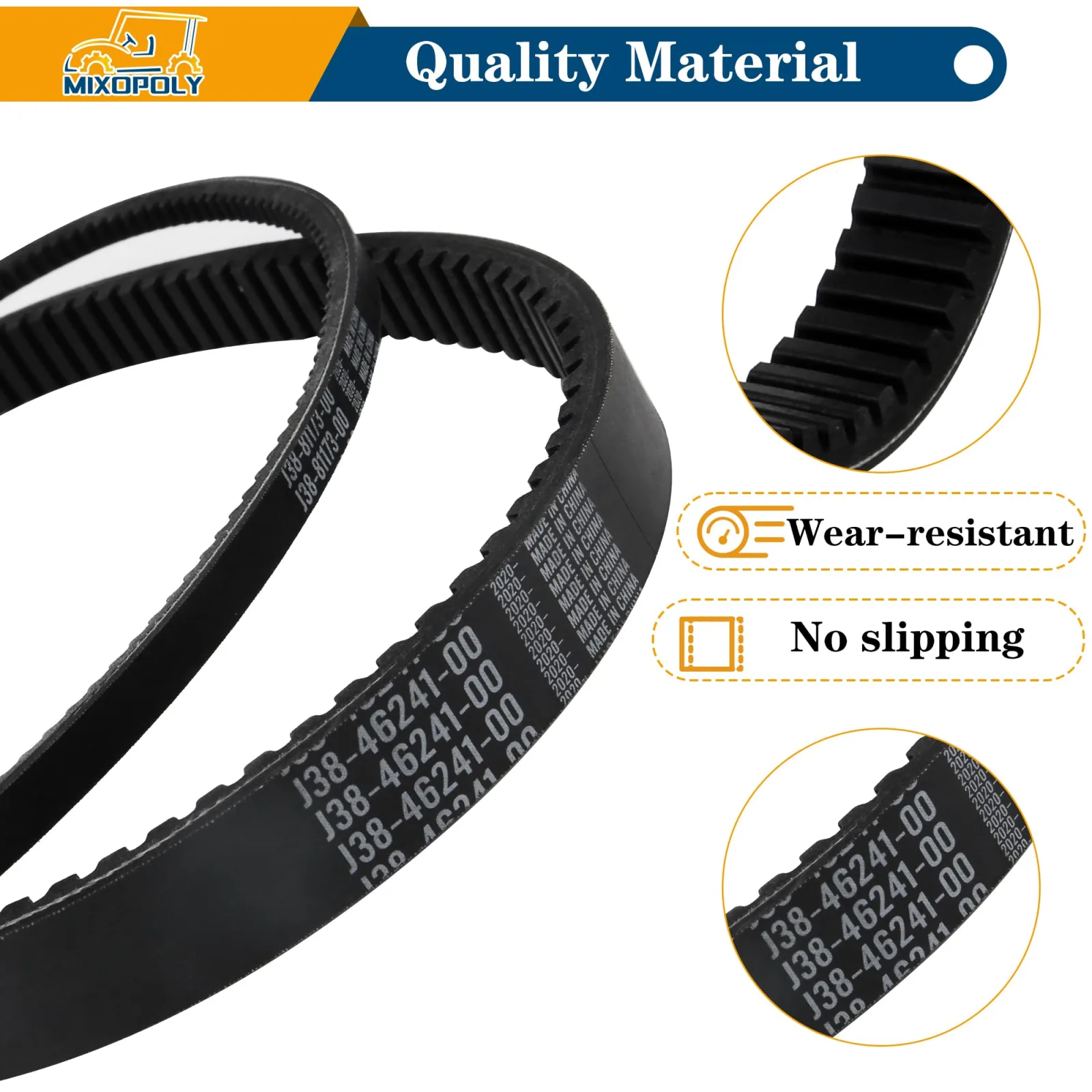 Mixopoly Yamaha Gas Golf Cart Belt Kit G2-G29 image 4