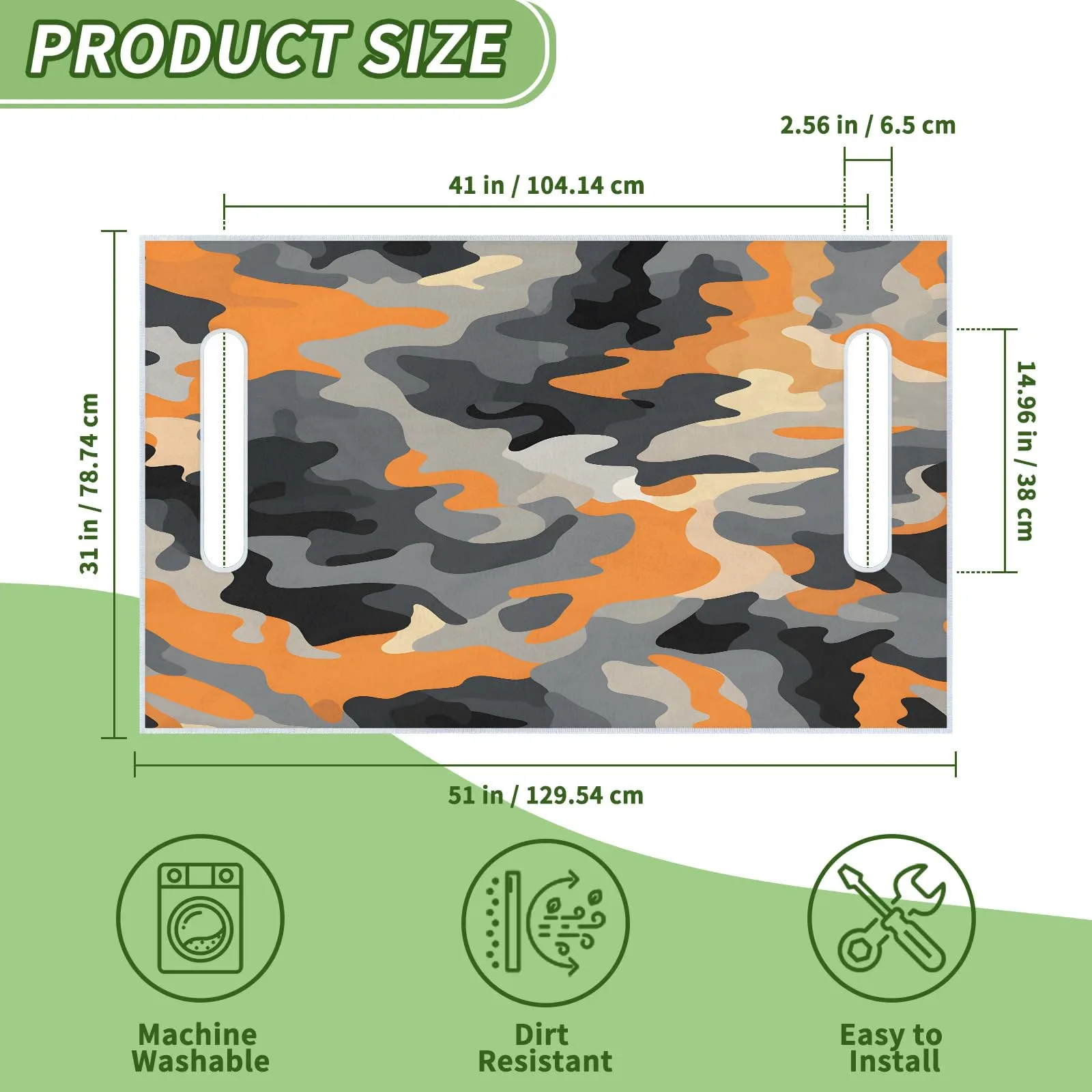 Tiveruda Brown Camo Golf Cart Seat Cover, 51 x 31 in image 2