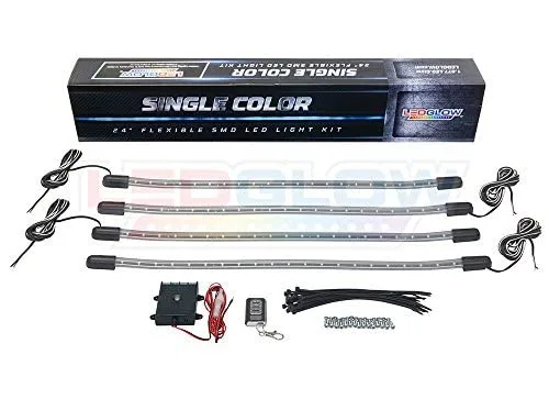 LEDGlow LU-G06 Orange 4pc 12V LED Golf Cart Underglow Kit image 2