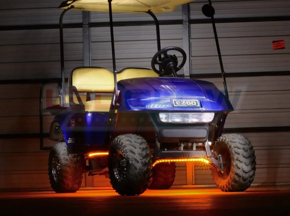 LEDGlow LU-G06 Orange 4pc 12V LED Golf Cart Underglow Kit image 4