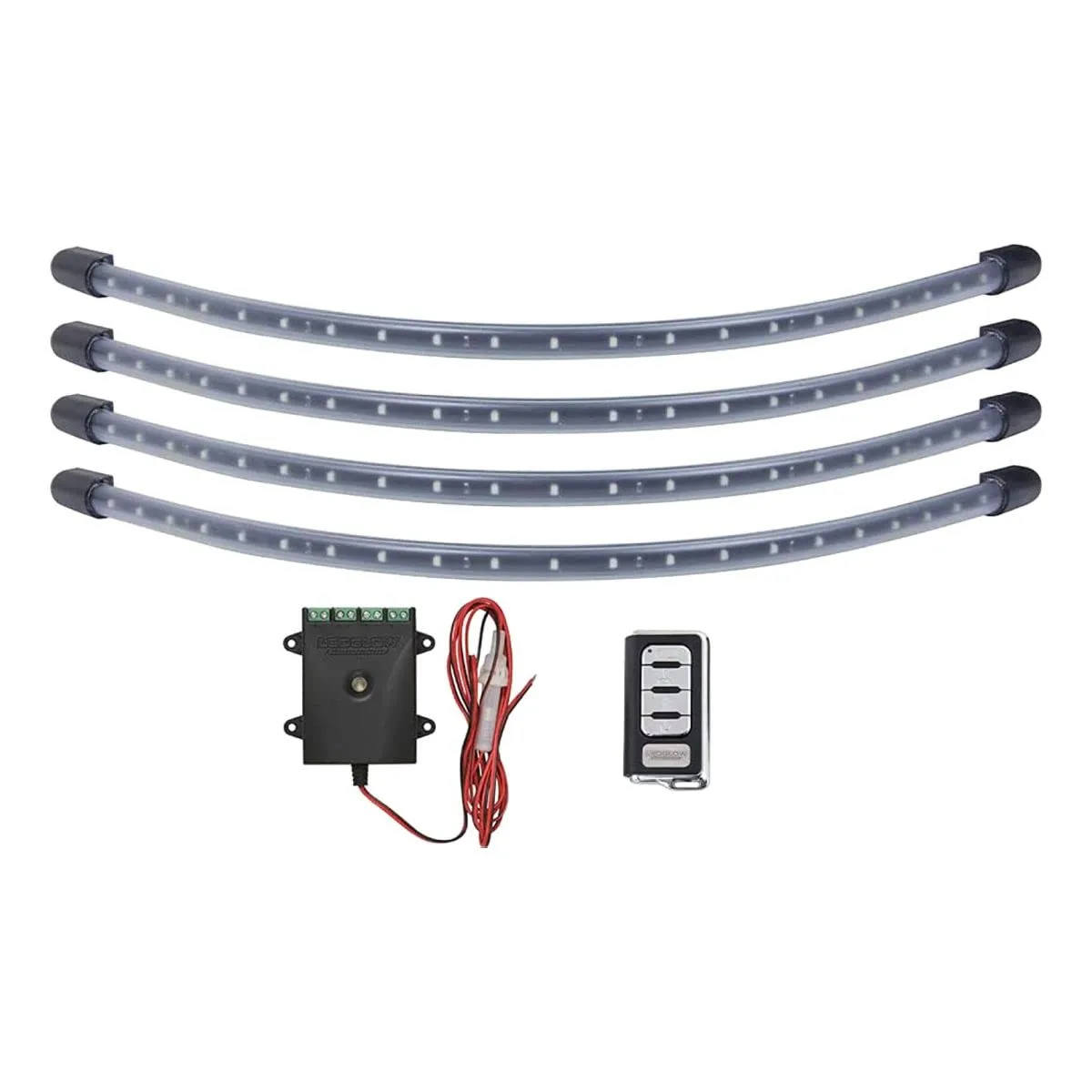LEDGlow LU-G06 Orange 4pc 12V LED Golf Cart Underglow Kit