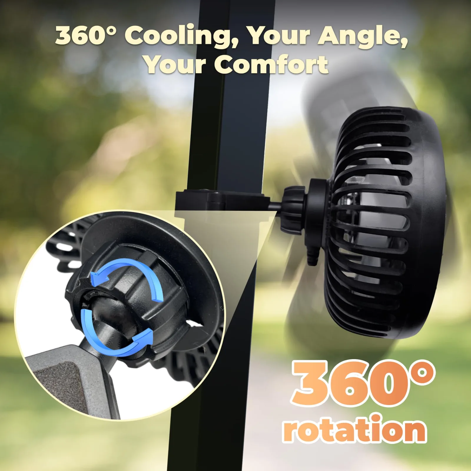 GOLFCOZER GOLF-05-2PCS USB Golf Cart Fan image 3
