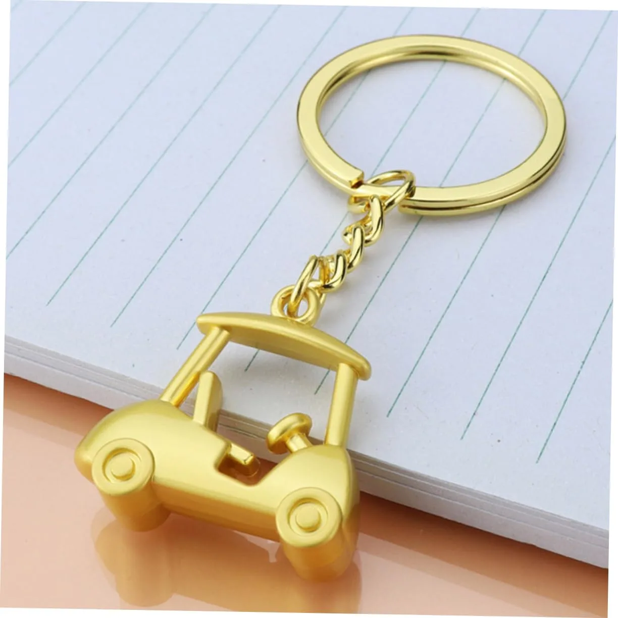 Ciieeo Golden Zinc Alloy Golf Cart Keychain image 4