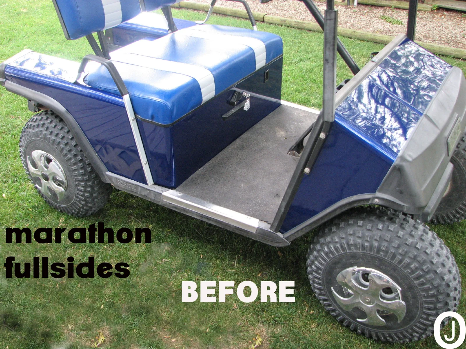 E-Z-GO Marathon Diamond Plate Side Rocker Panels image 2