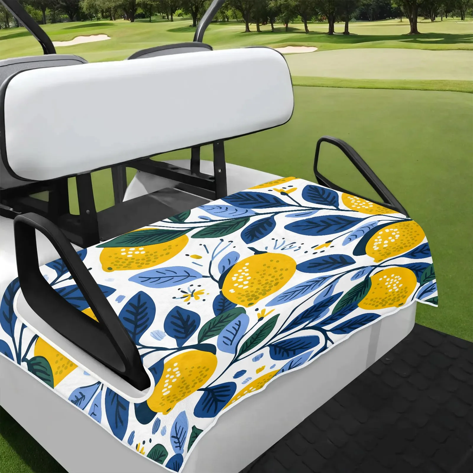 Tiveruda Yellow Fruit Golf Cart Seat Cover, 51 x 31 in