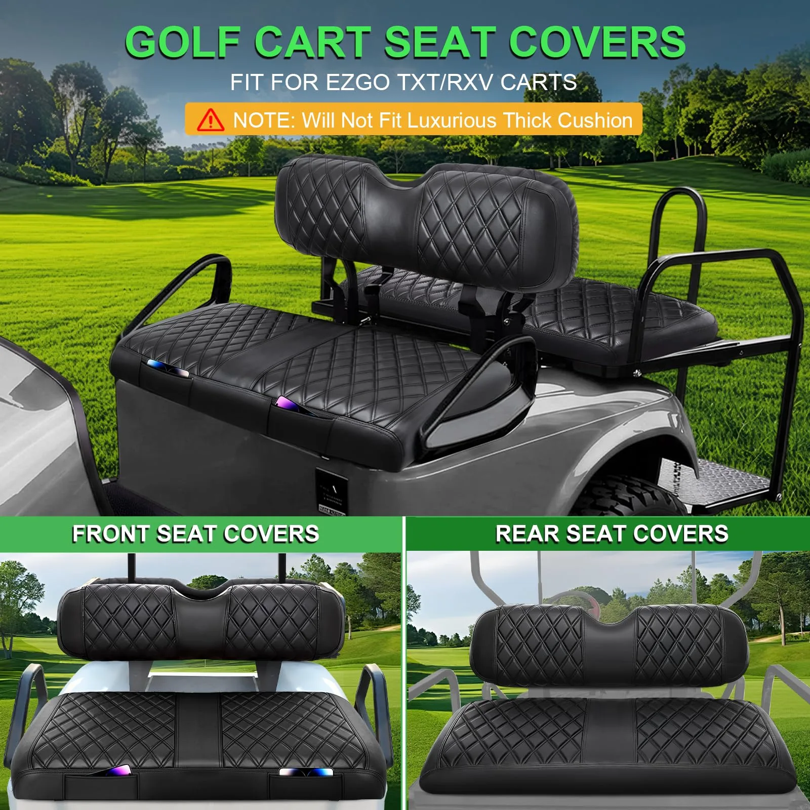 iLSKW FR813 Seat Covers for E-Z-GO TXT/RXV image 2
