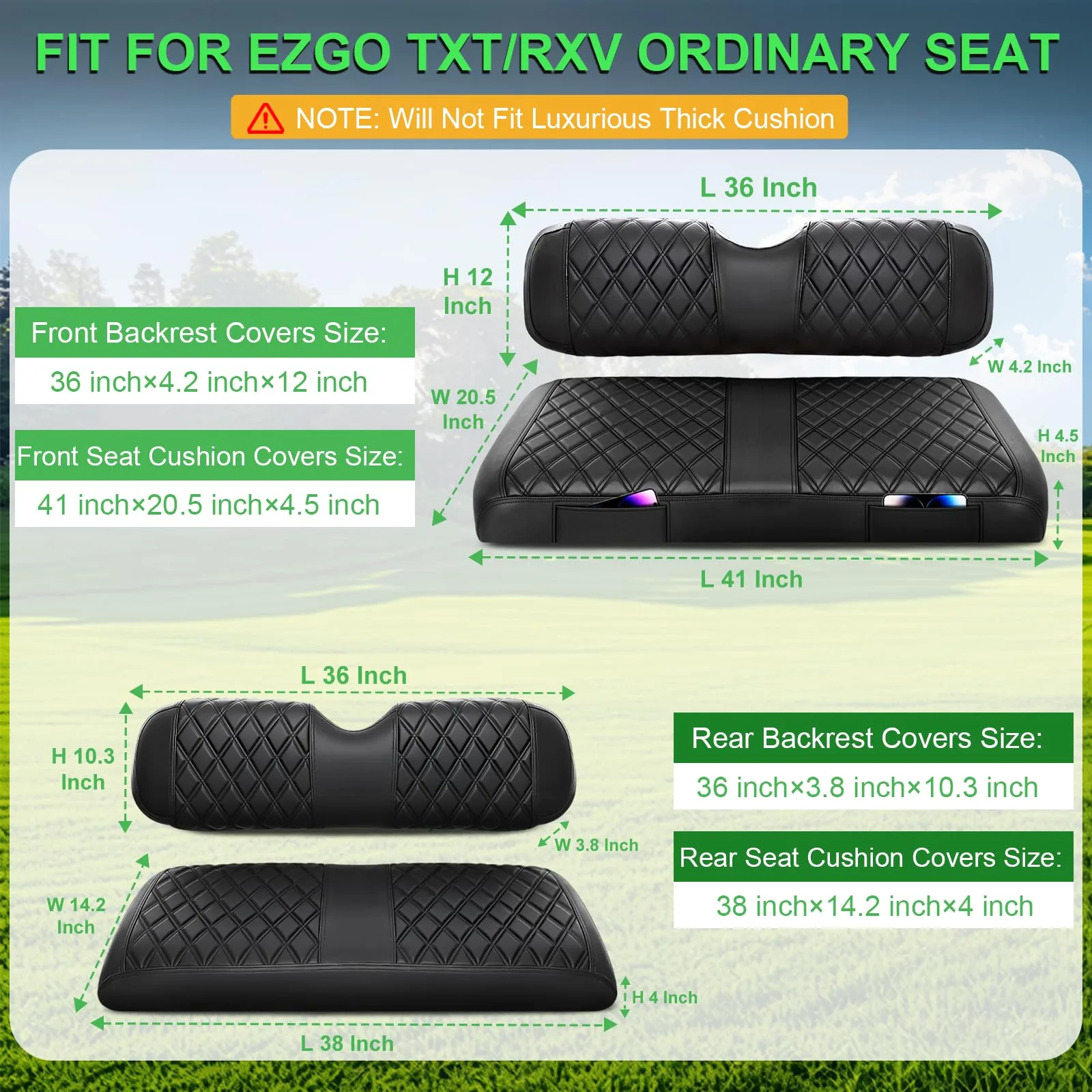 iLSKW FR813 Seat Covers for E-Z-GO TXT/RXV image 4