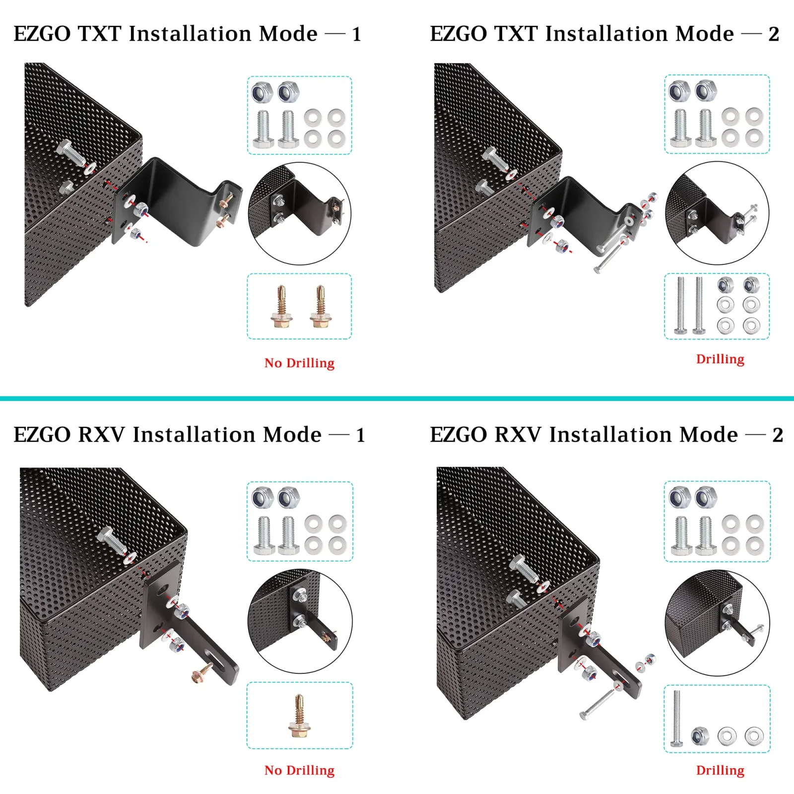 10L0L Front Storage Basket for E-Z-GO TXT and RXV image 4