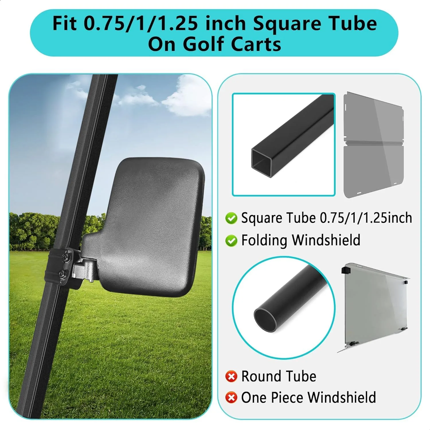 10L0L Golf Cart Enclosure with Mirrors for E-Z-GO TXT/RXV image 4