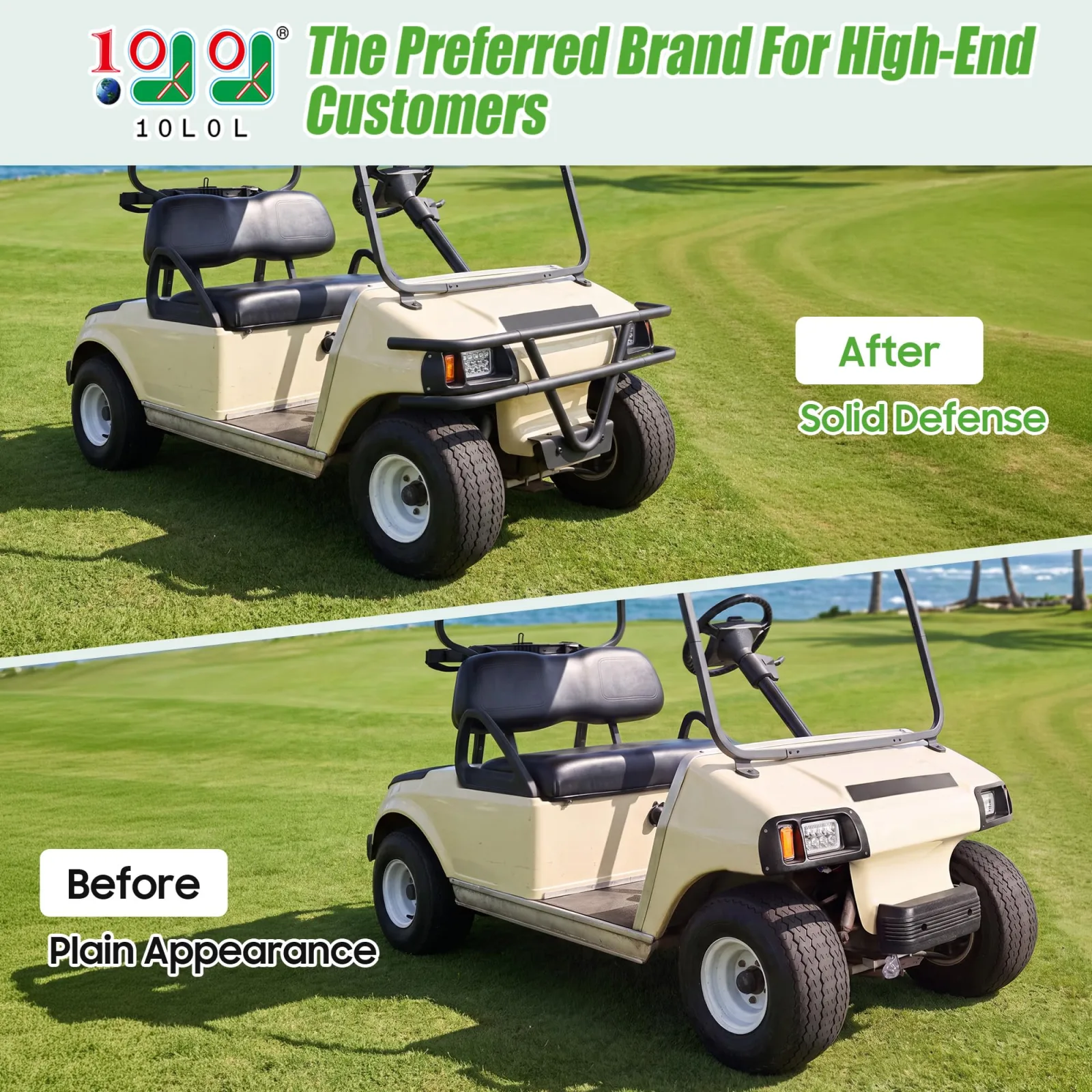 10L0L Front Brush Guard Bumper for Club Car DS image 2
