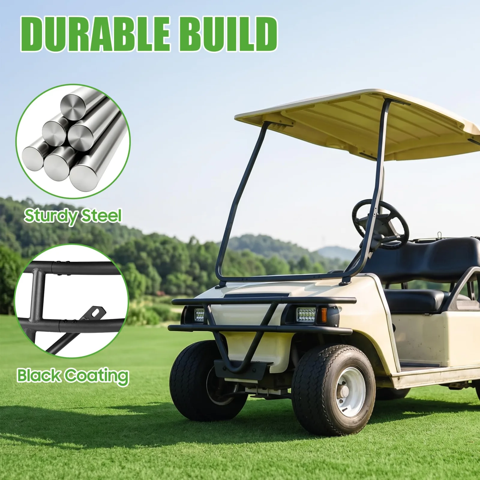 10L0L Front Brush Guard Bumper for Club Car DS image 3