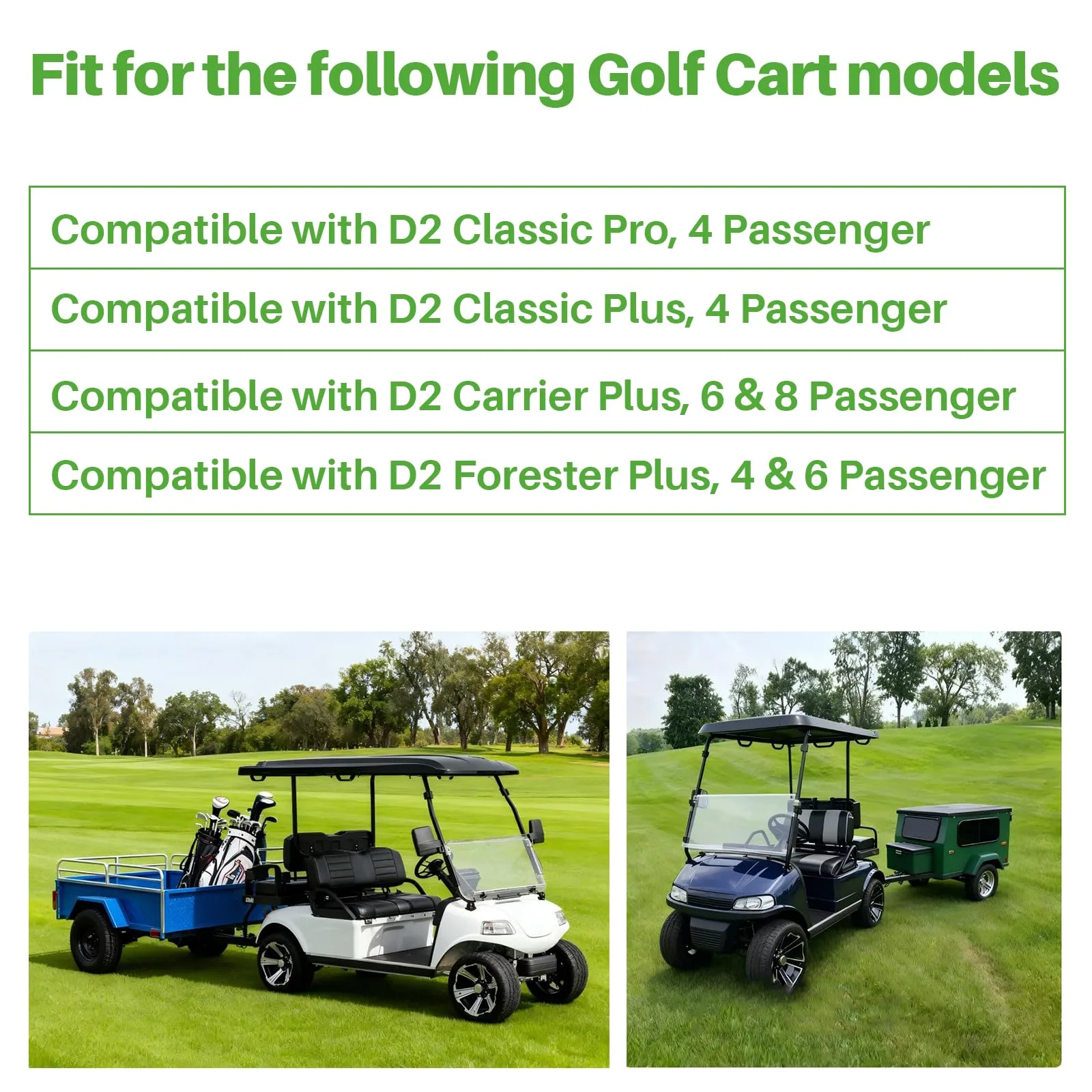 XINSTCO Trailer Hitch Kit for Evolution D2 Golf Carts image 2