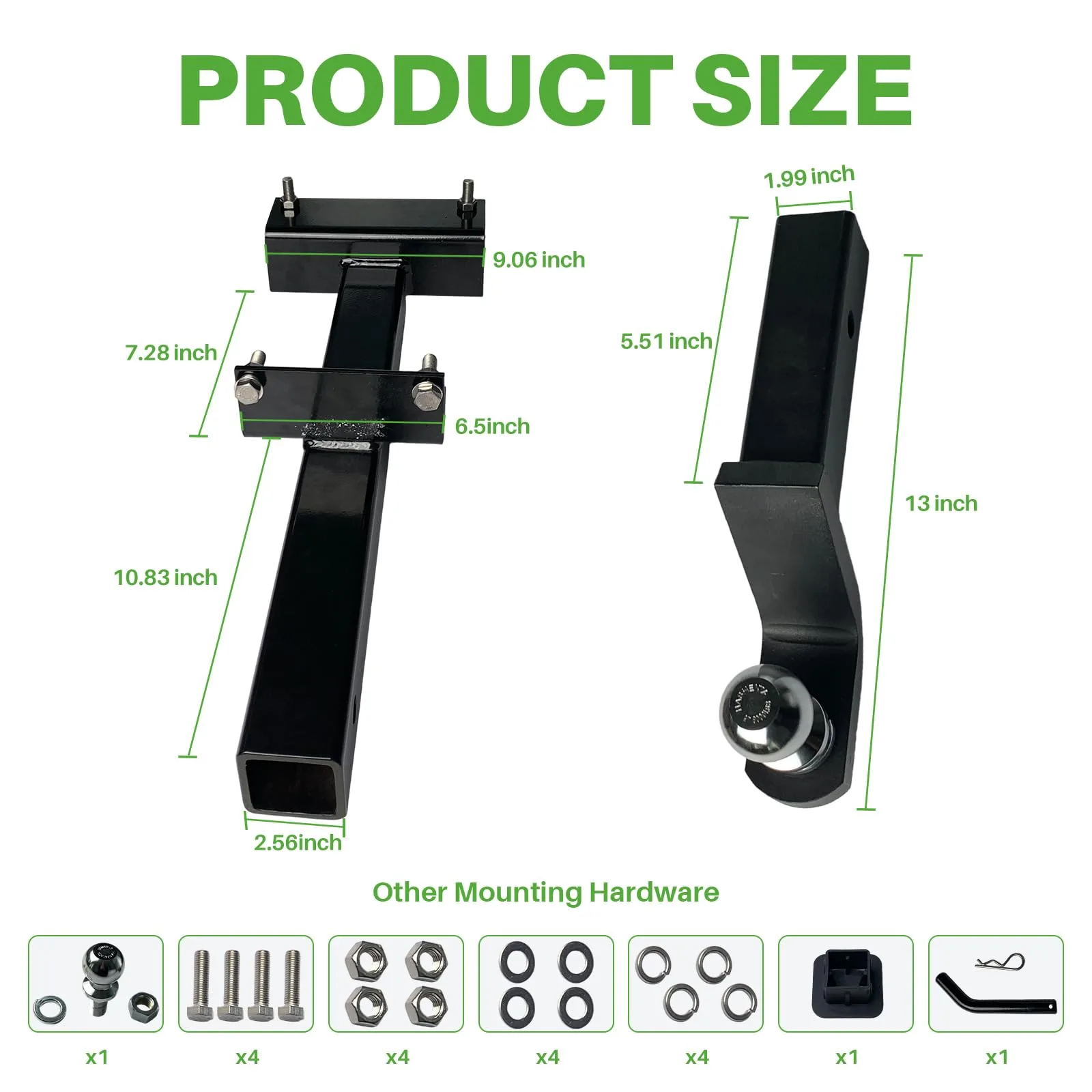 XINSTCO Trailer Hitch Kit for Evolution D2 Golf Carts image 4