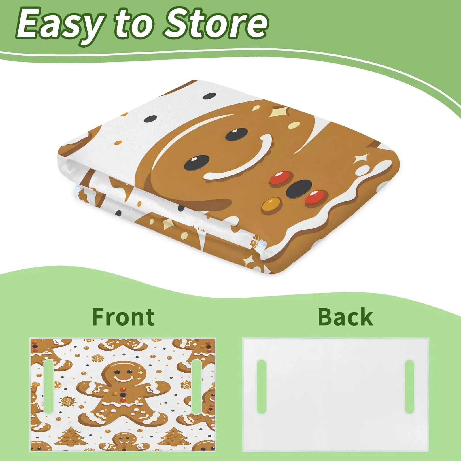 Tiveruda Xmas Gingerbread Retro 51 x 31 Golf Cart Seat Cover image 4