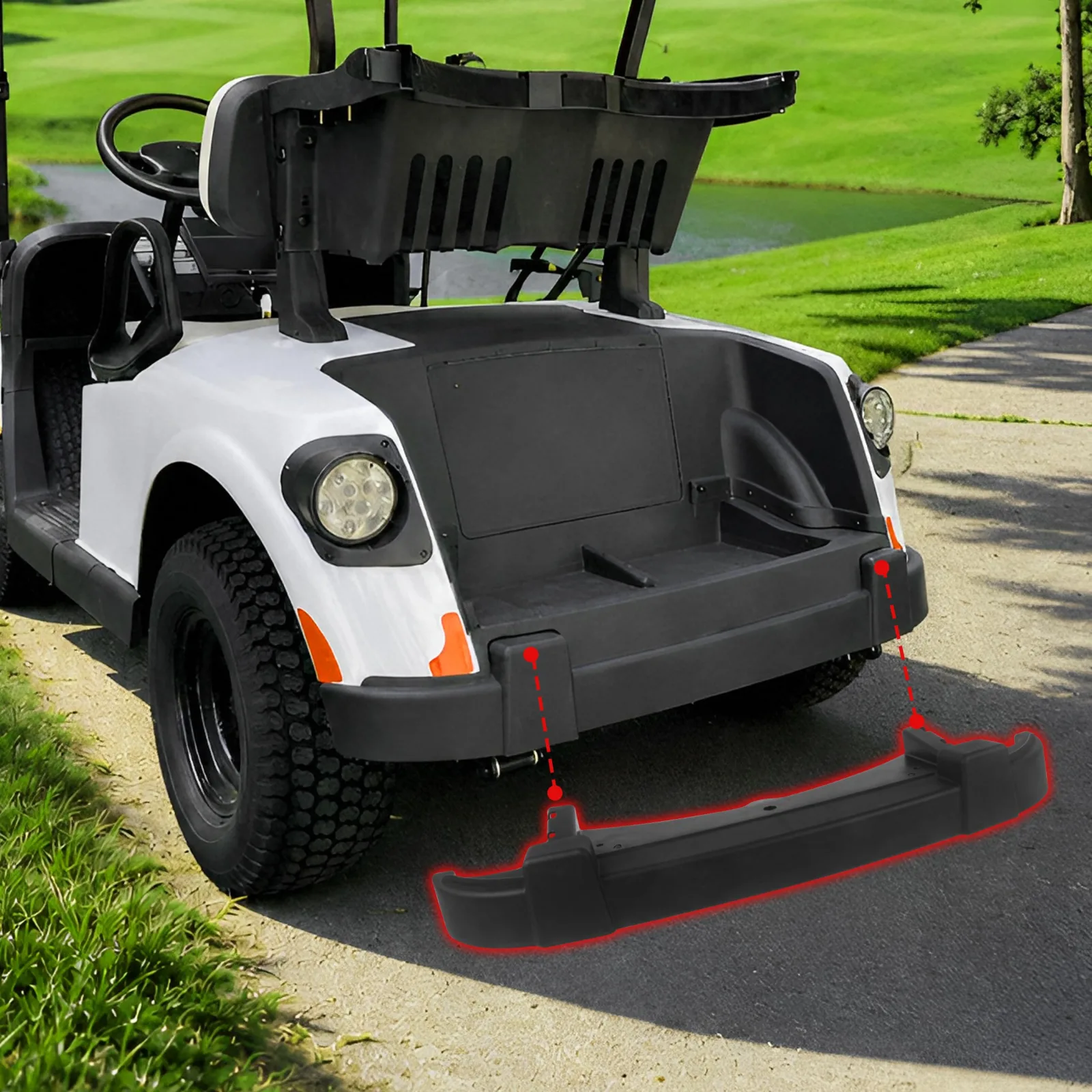 KAKABAS Rear Bumper for E-Z-GO RXV and Valor image 3