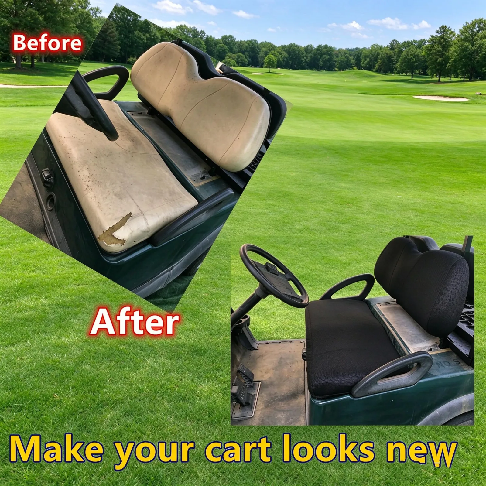 Dr.Acces Golf Cart Seat Cover for EZGO TXT and Club Car DS image 4