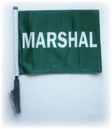 SSP Flags Marshal Golf Cart Flag with Suction Cup Bracket