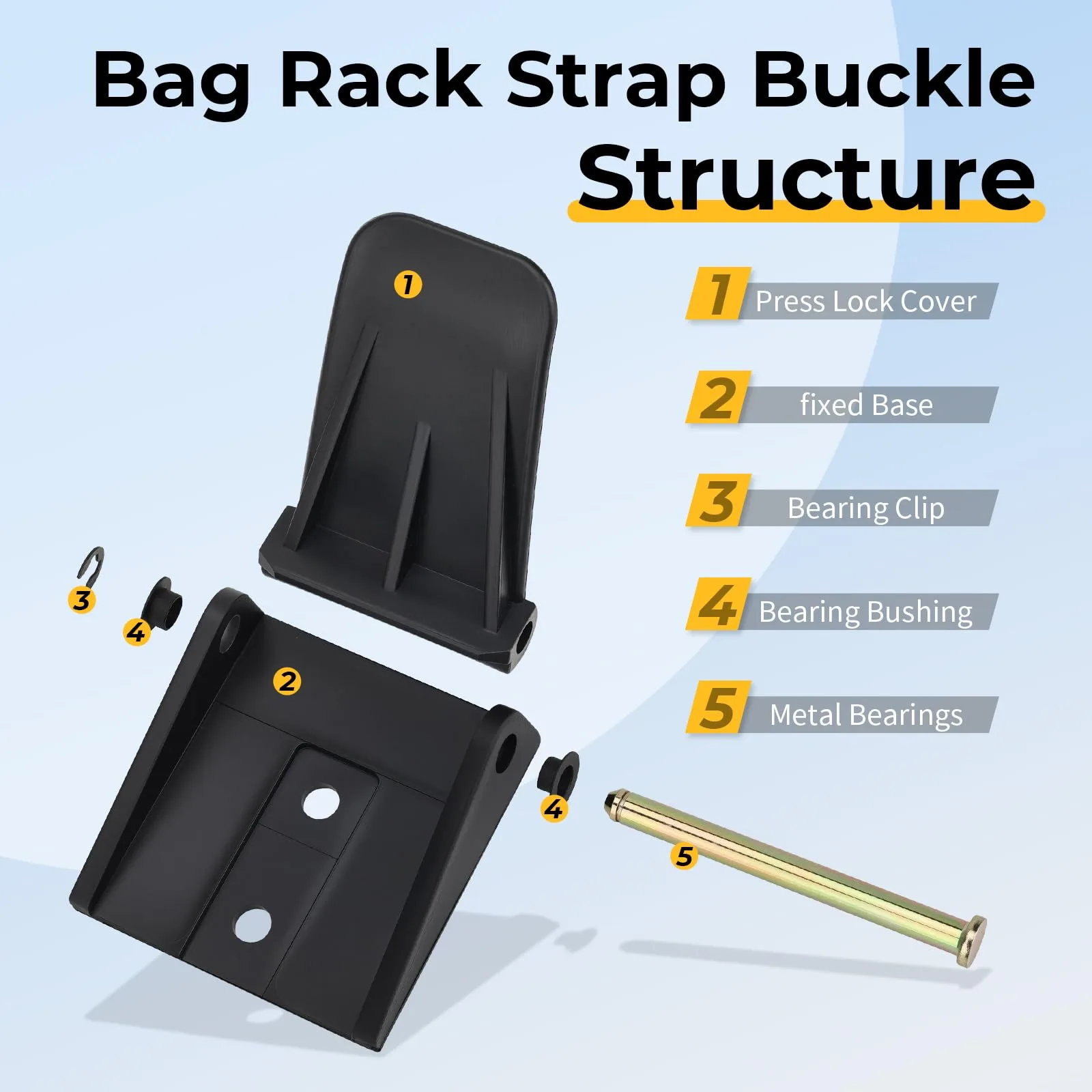 M MATI Bag Rack Strap Buckle for Yamaha Golf Carts image 3