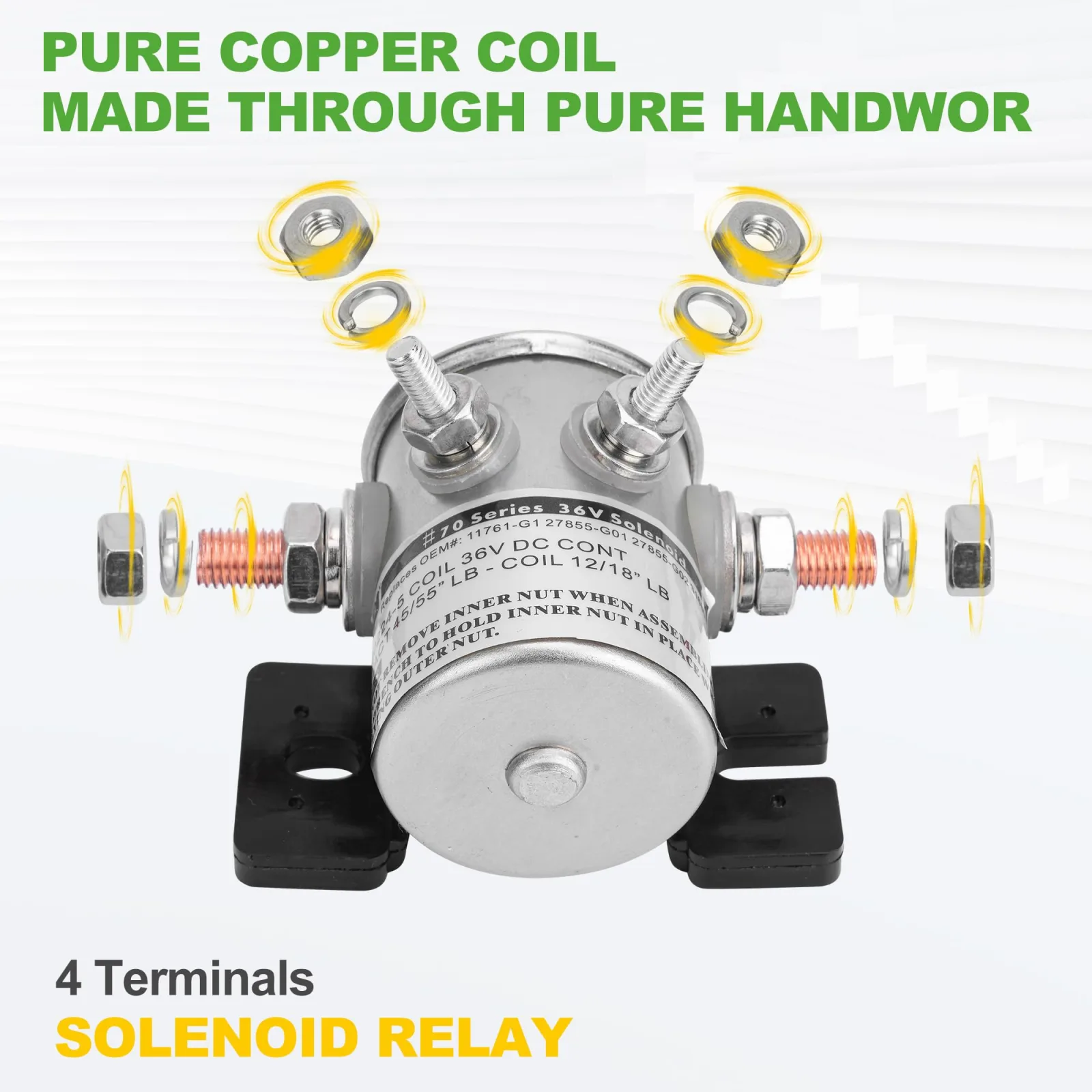 10L0L 36V Solenoid Relay for E-Z-GO Golf Carts image 4