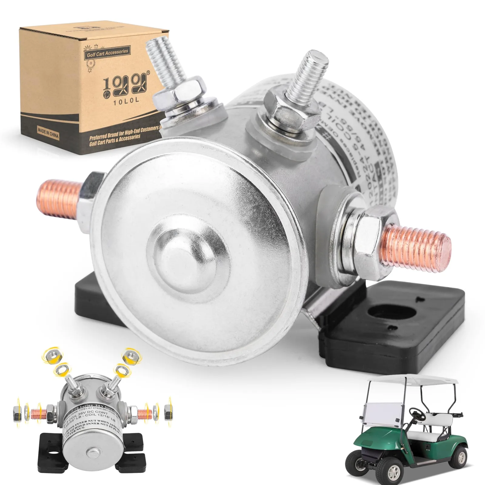10L0L 36V Solenoid Relay for E-Z-GO Golf Carts