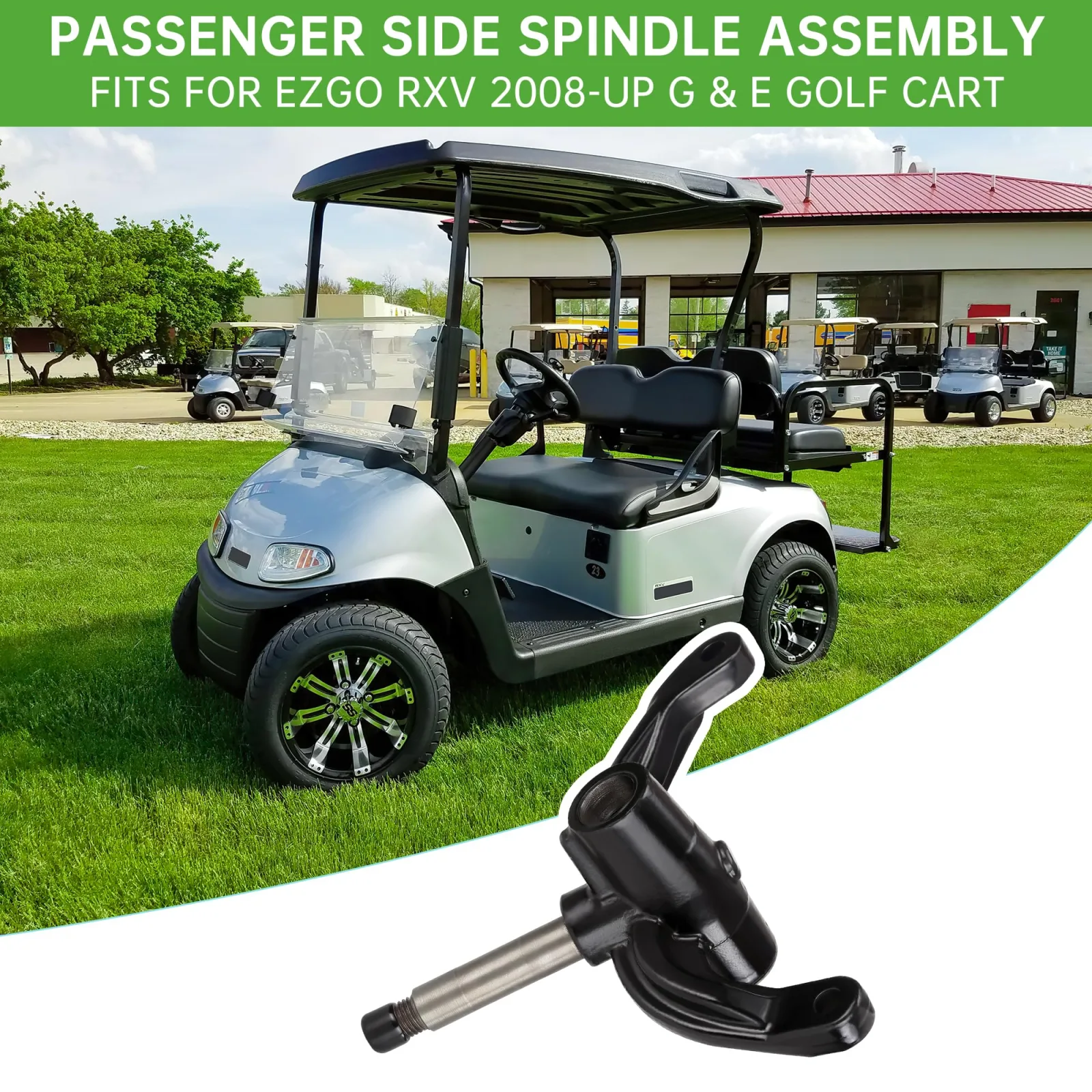 10L0L Passenger Side Spindle Assembly for E-Z-GO RXV (611271) image 3