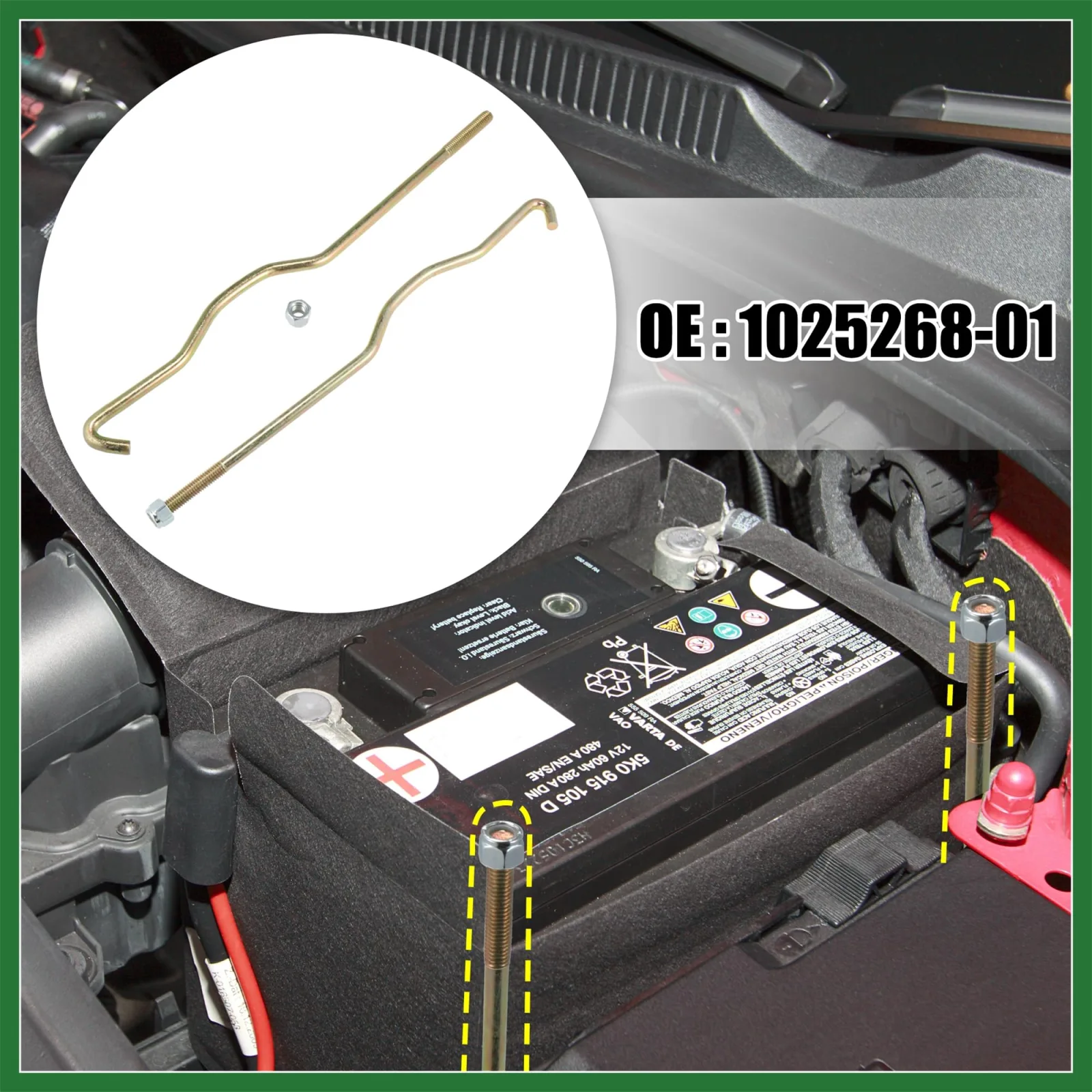 Motoforti Battery Hold-Down Rod Set for Club Car Precedent image 2
