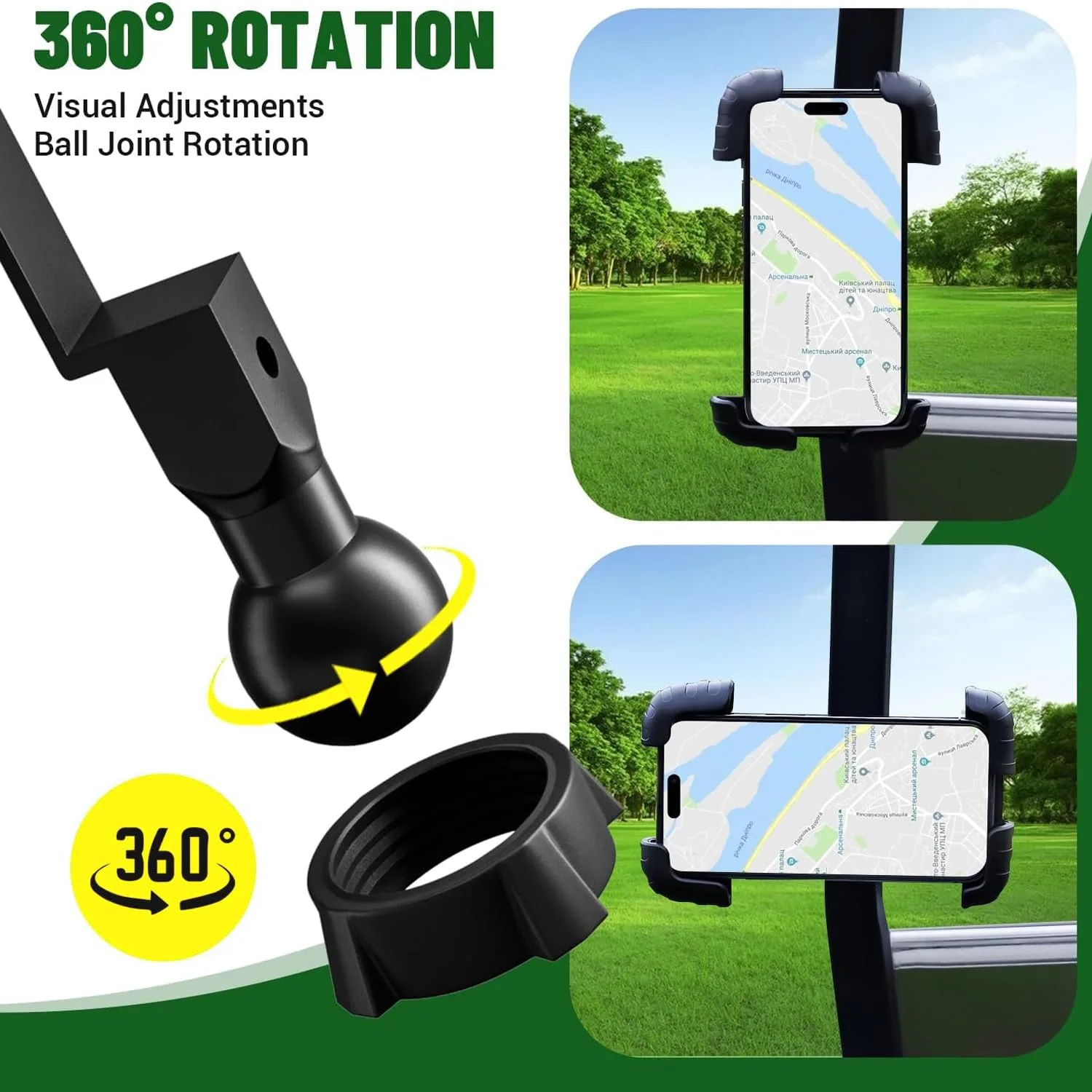 DRIVE UP Golf Cart Phone Holder for Club Car, E-Z-GO & Yamaha image 2