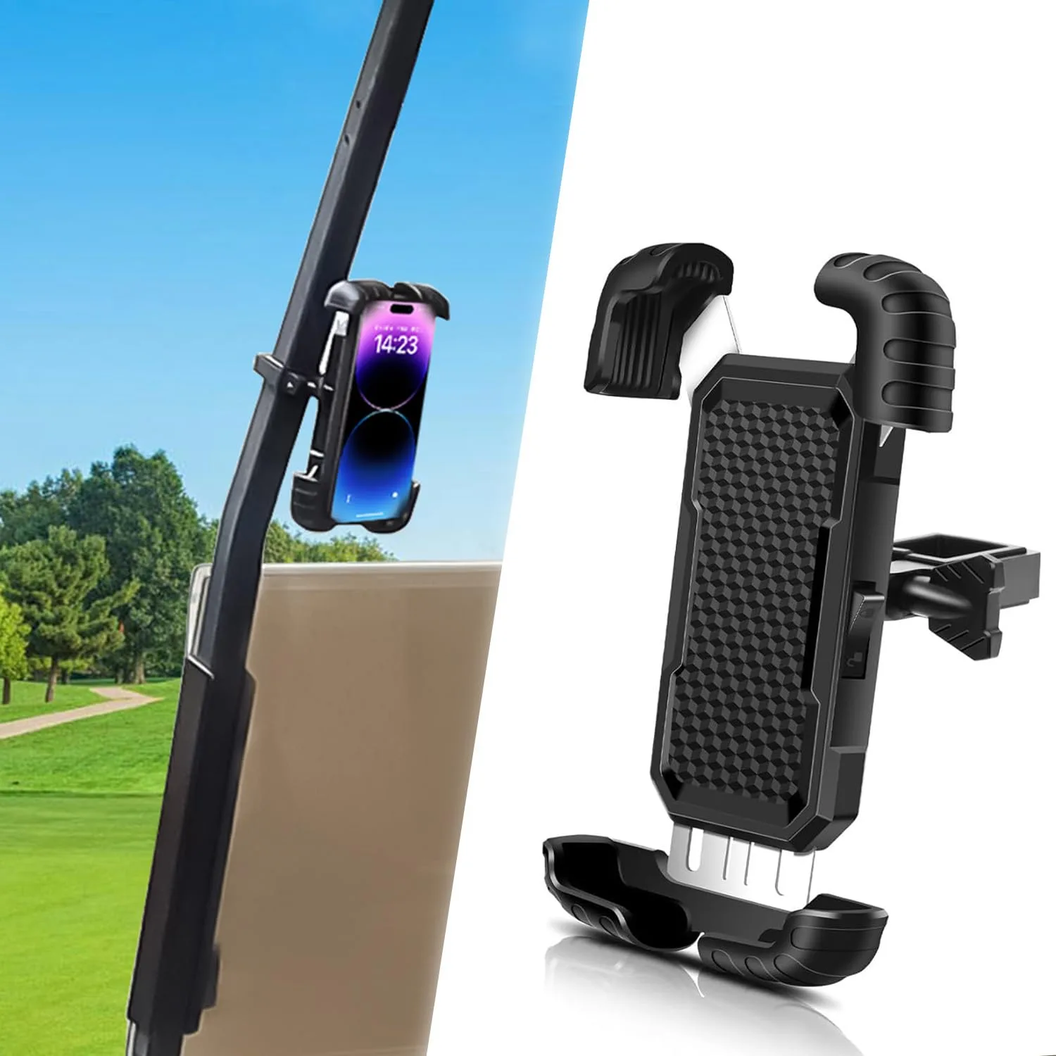 DRIVE UP Golf Cart Phone Holder for Club Car, E-Z-GO & Yamaha