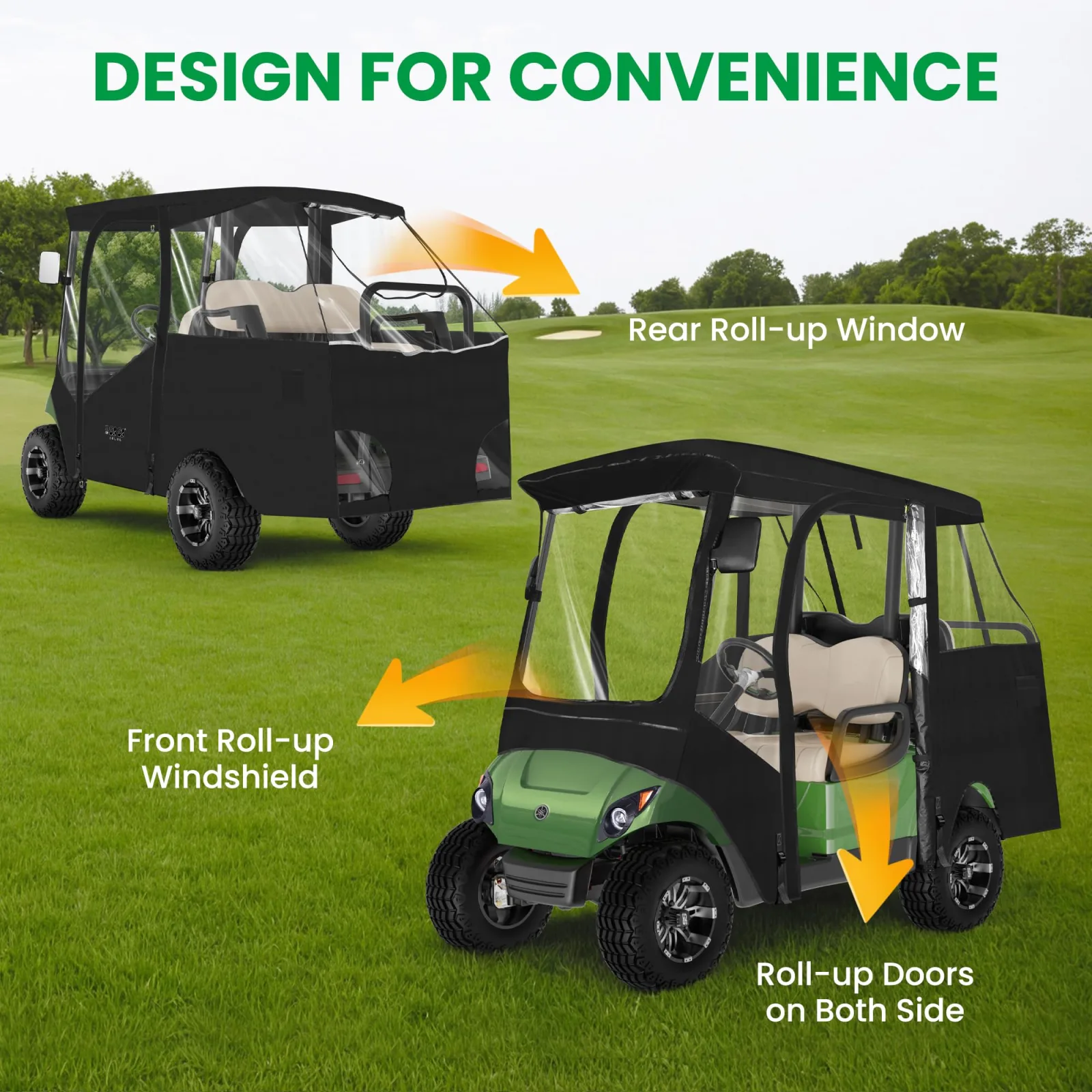 10L0L 4-Passenger Enclosure for Yamaha Golf Carts image 3
