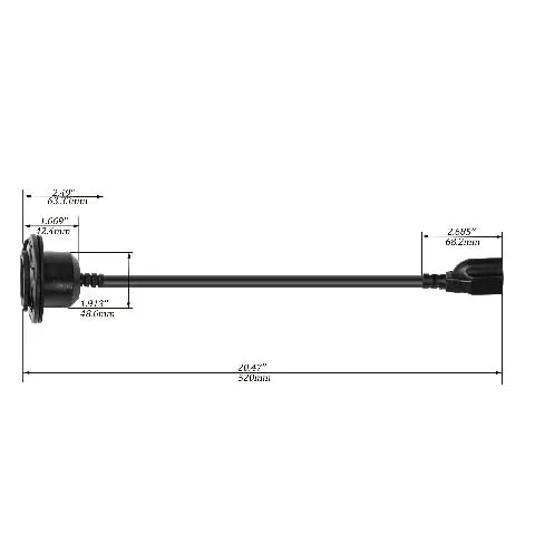 BOLT AC Hardwire Adapter 12 AWG Cable for Golf Carts image 3
