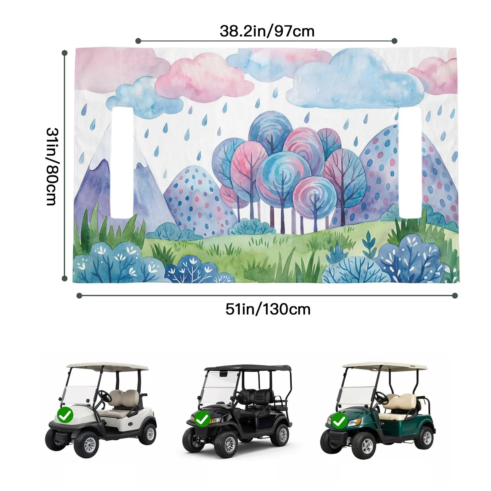 Trosturdspn Golf Cart Seat Towel Blanket 51 x 31 in image 2