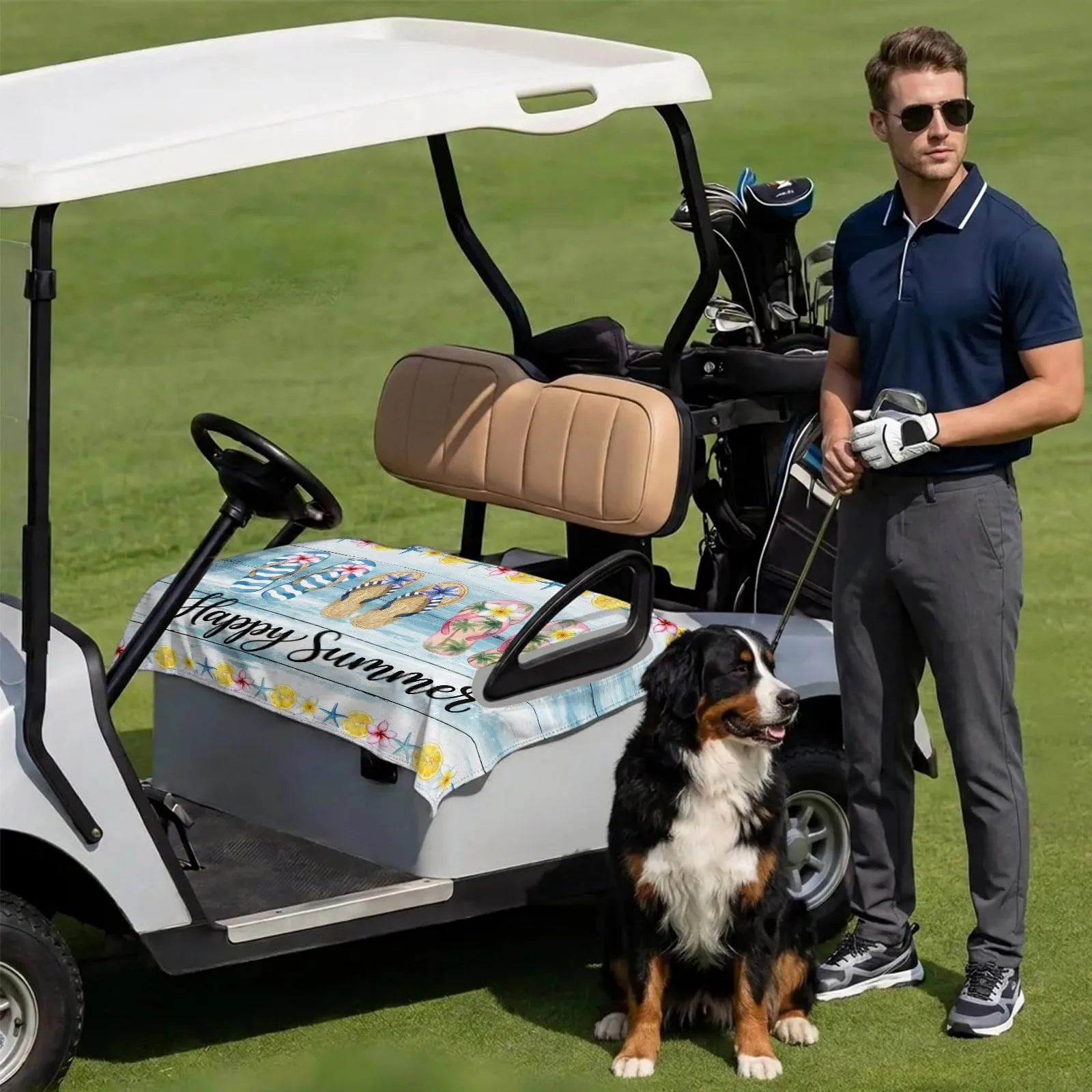 DecorLovee Golf Cart Seat Cover for 2-Seater Carts image 3