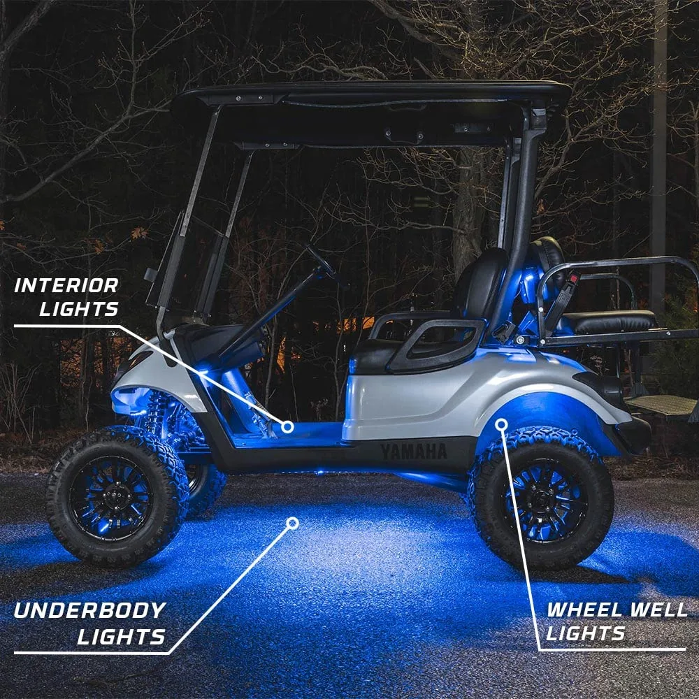 LEDGlow LU-EGC-M44+WW 12pc Million-Color Golf Cart Underglow LED Kit image 3