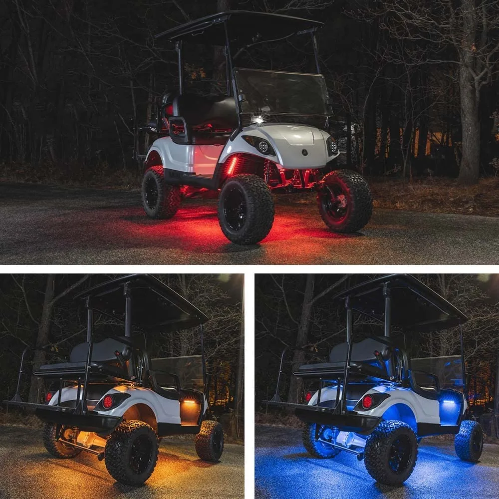 LEDGlow LU-EGC-M44+WW 12pc Million-Color Golf Cart Underglow LED Kit image 4